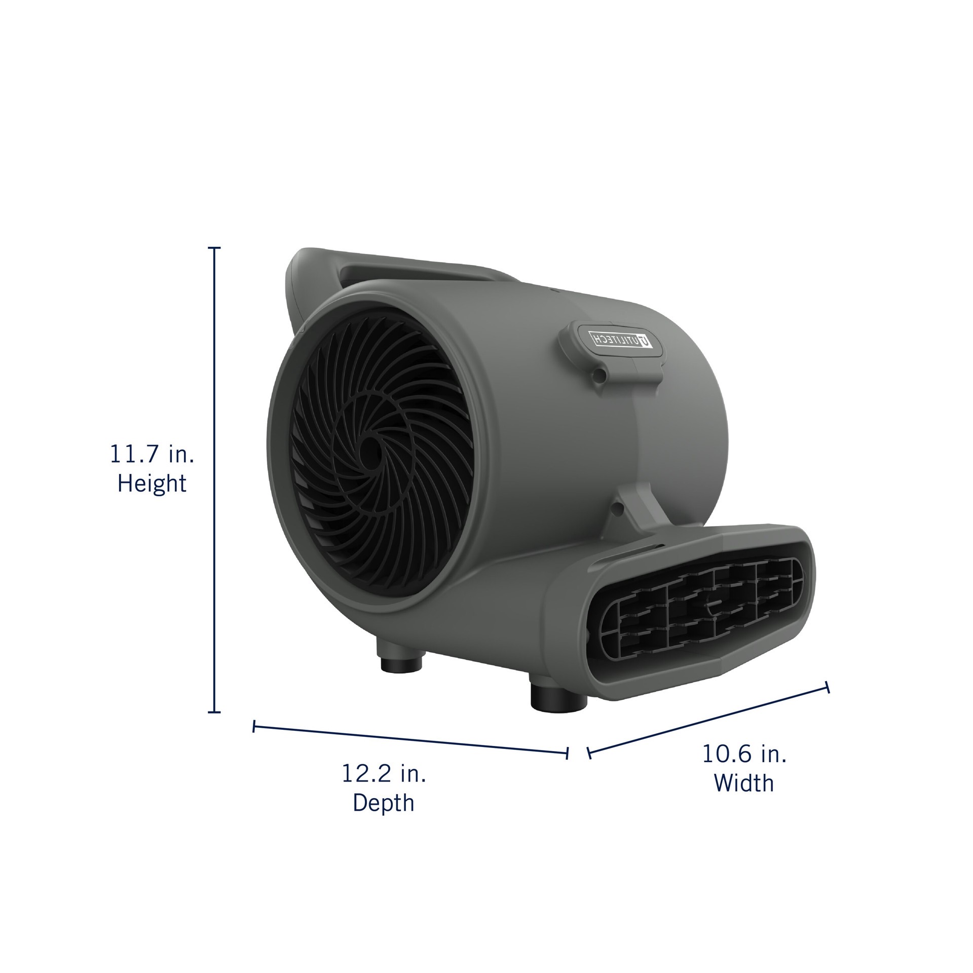 slide 3 of 6, Utilitech Air Mover 1/4-HP 900-CFM Centrifugal Daisy Chain Compatible Indoor Blower Fan with Timer, 1 ct