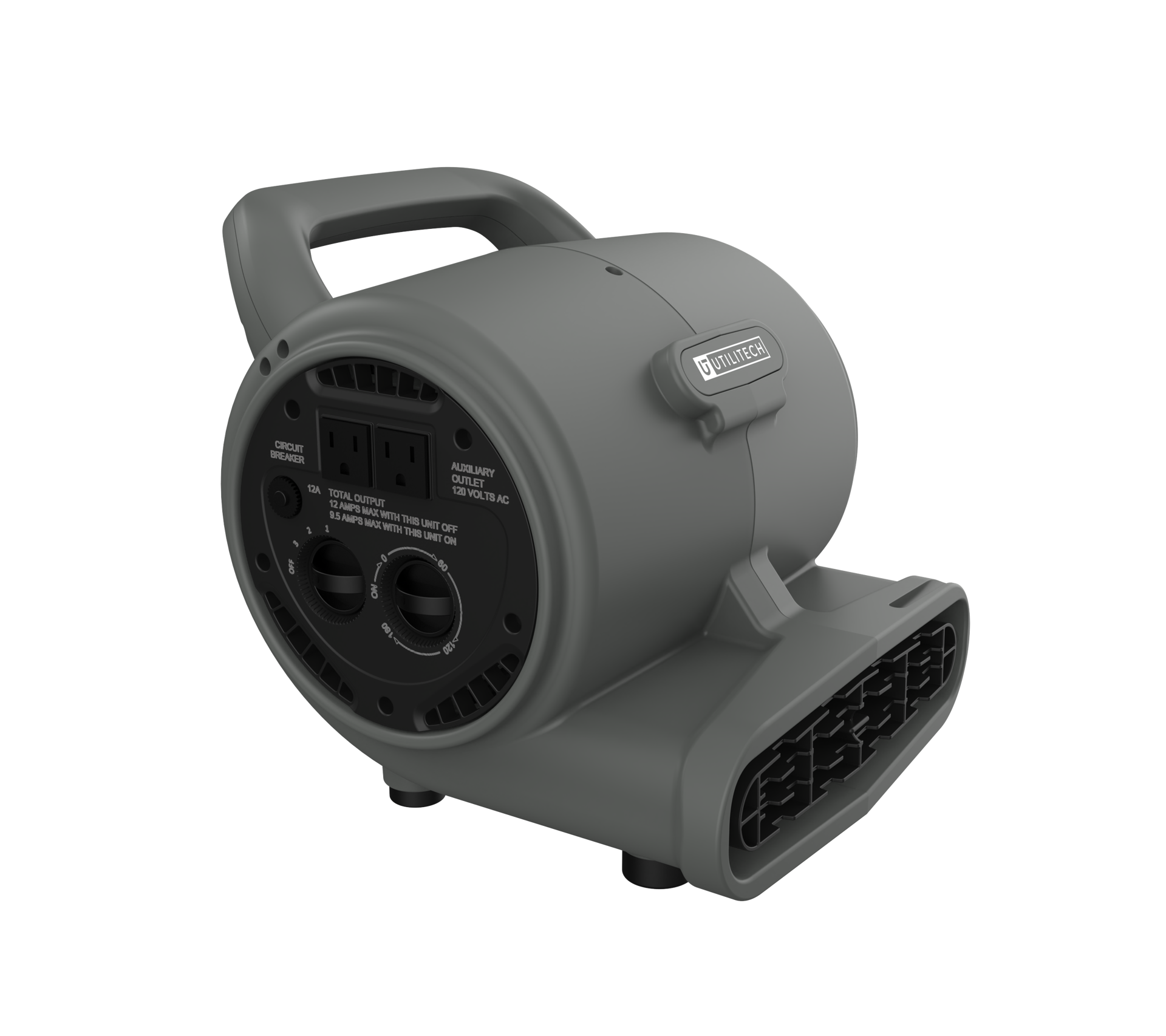slide 5 of 6, Utilitech Air Mover 1/4-HP 900-CFM Centrifugal Daisy Chain Compatible Indoor Blower Fan with Timer, 1 ct