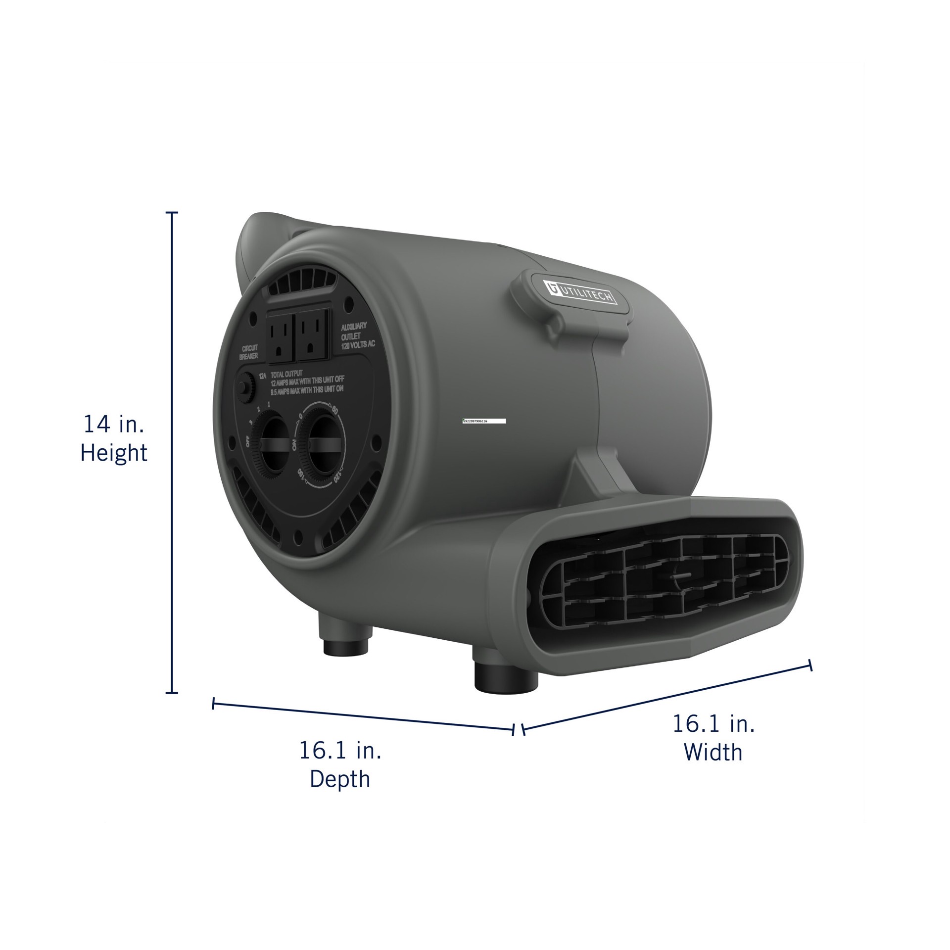 slide 3 of 6, Utilitech Air Mover 1/2-HP 2800-CFM Centrifugal Indoor Blower Fan, 1 ct