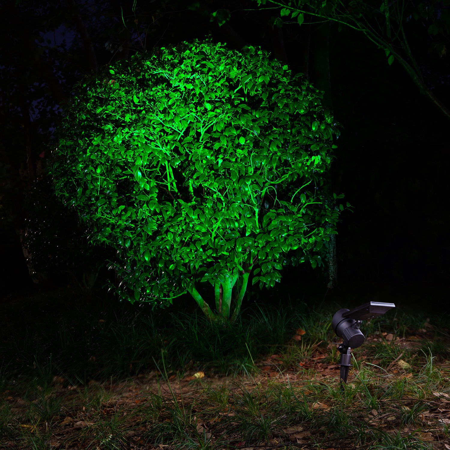 slide 5 of 6, Harbor Breeze 60LM Solar RGBW Spot Light 0.8 -Watt Black Solar LED Flood light, 1 ct