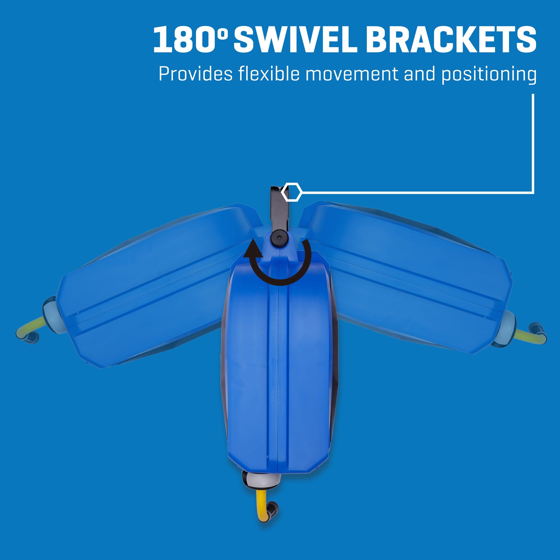 slide 5 of 6, Kobalt Enclosed Retractable Reel w/3/8-in X 50-Ft Poly Hybrid Hose, 1 ct