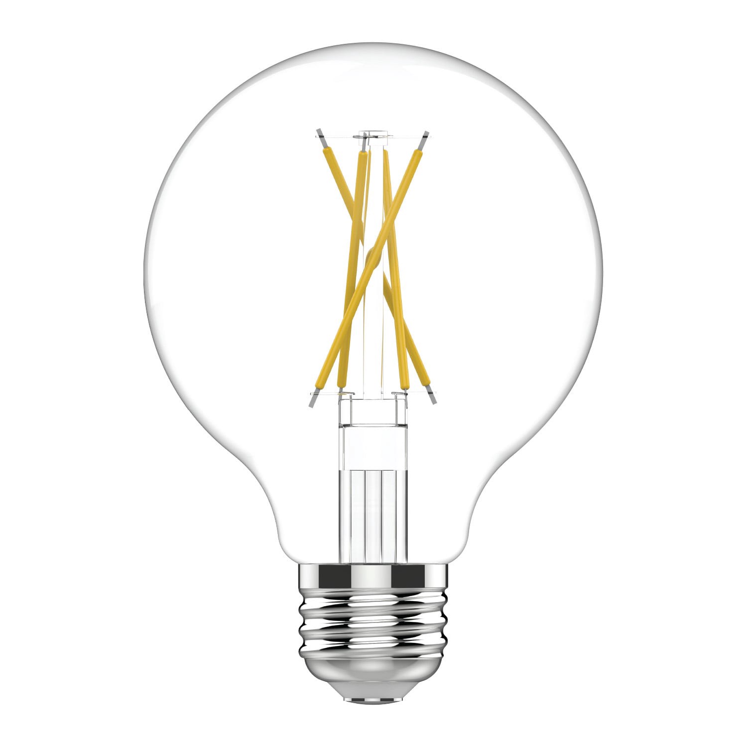 slide 3 of 6, GE Ultra Bright 100 -Watt EQ G25 Soft white Medium base (E-26) Dimmable LED Decorative Light Bulb 2 -Pack, 1 ct