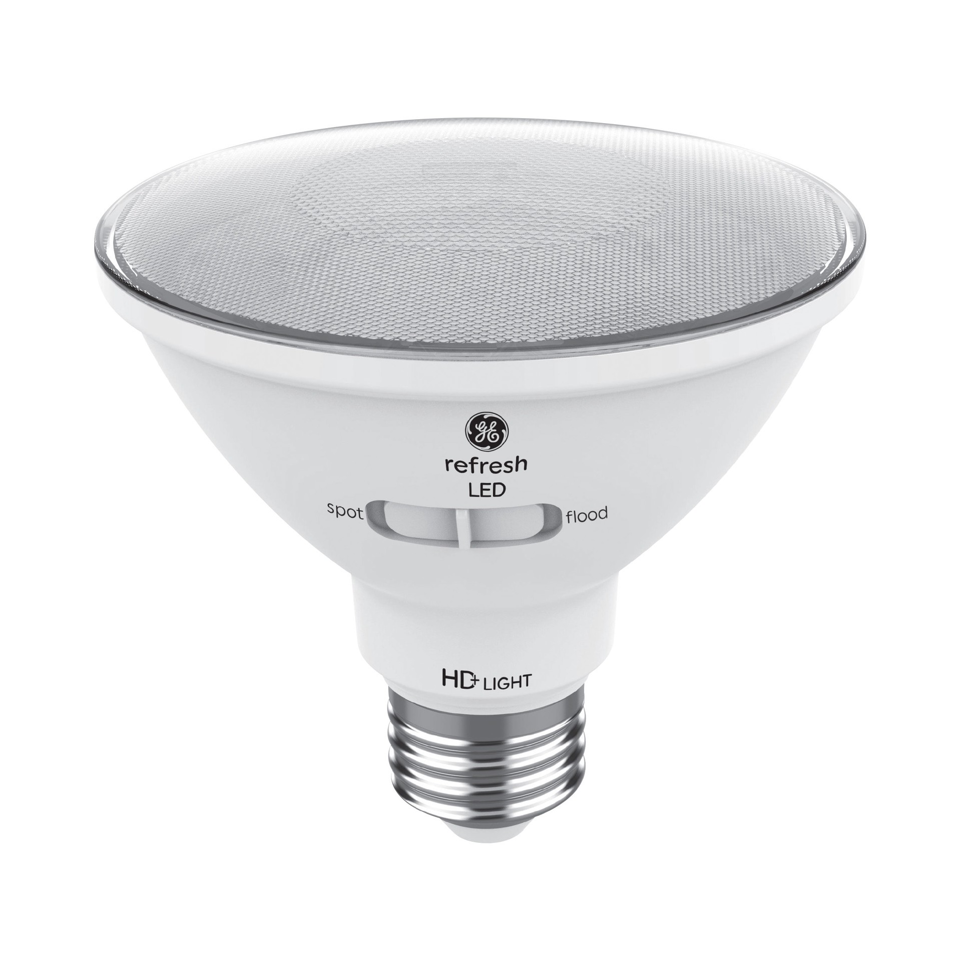 slide 3 of 6, GE Refresh HD 75 -Watt EQ PAR30 Short Neck Daylight Medium base (E-26) Dimmable LED Spot Flood Light Bulb 2 -Pack, 1 ct