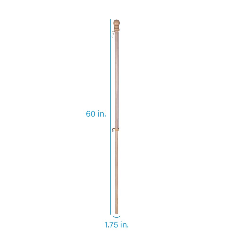 slide 2 of 4, Style Selections 5-ft Natural wood Wood House Flag Pole, 1 ct