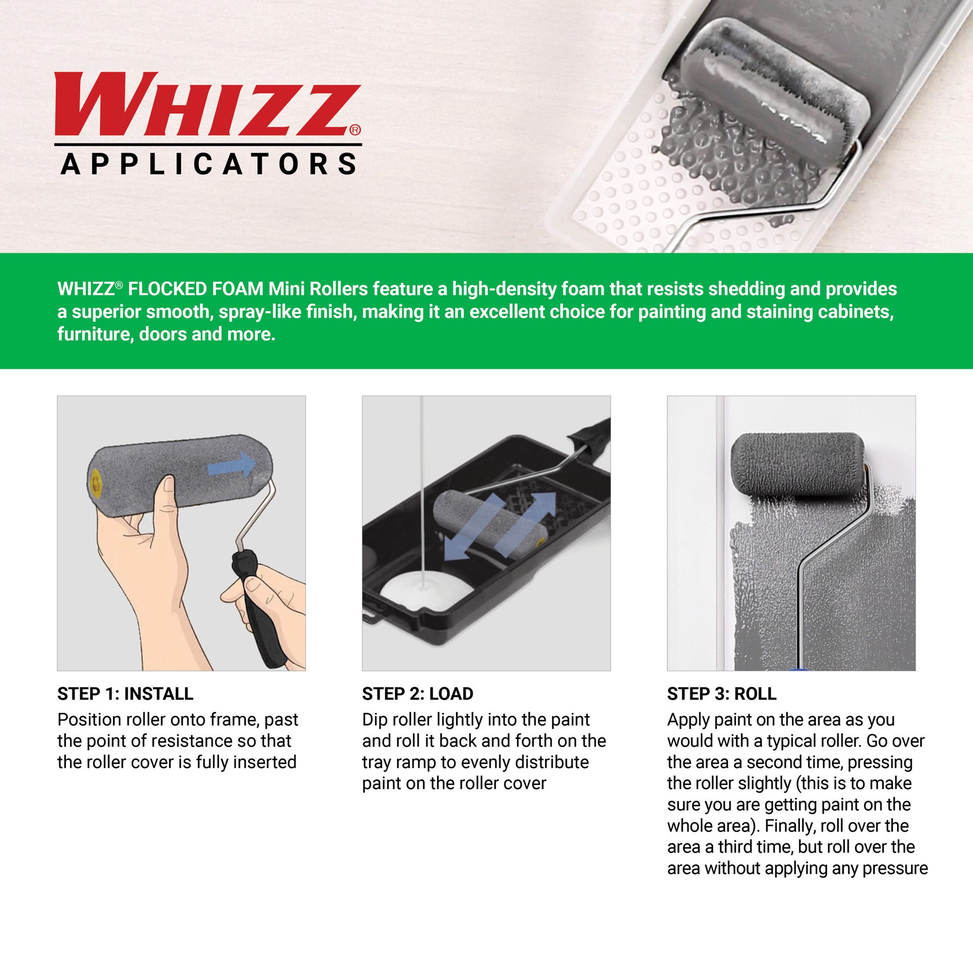 slide 5 of 6, WHIZZ 6-in x (foam) Nap Cabinets, Doors, and More, 1 ct