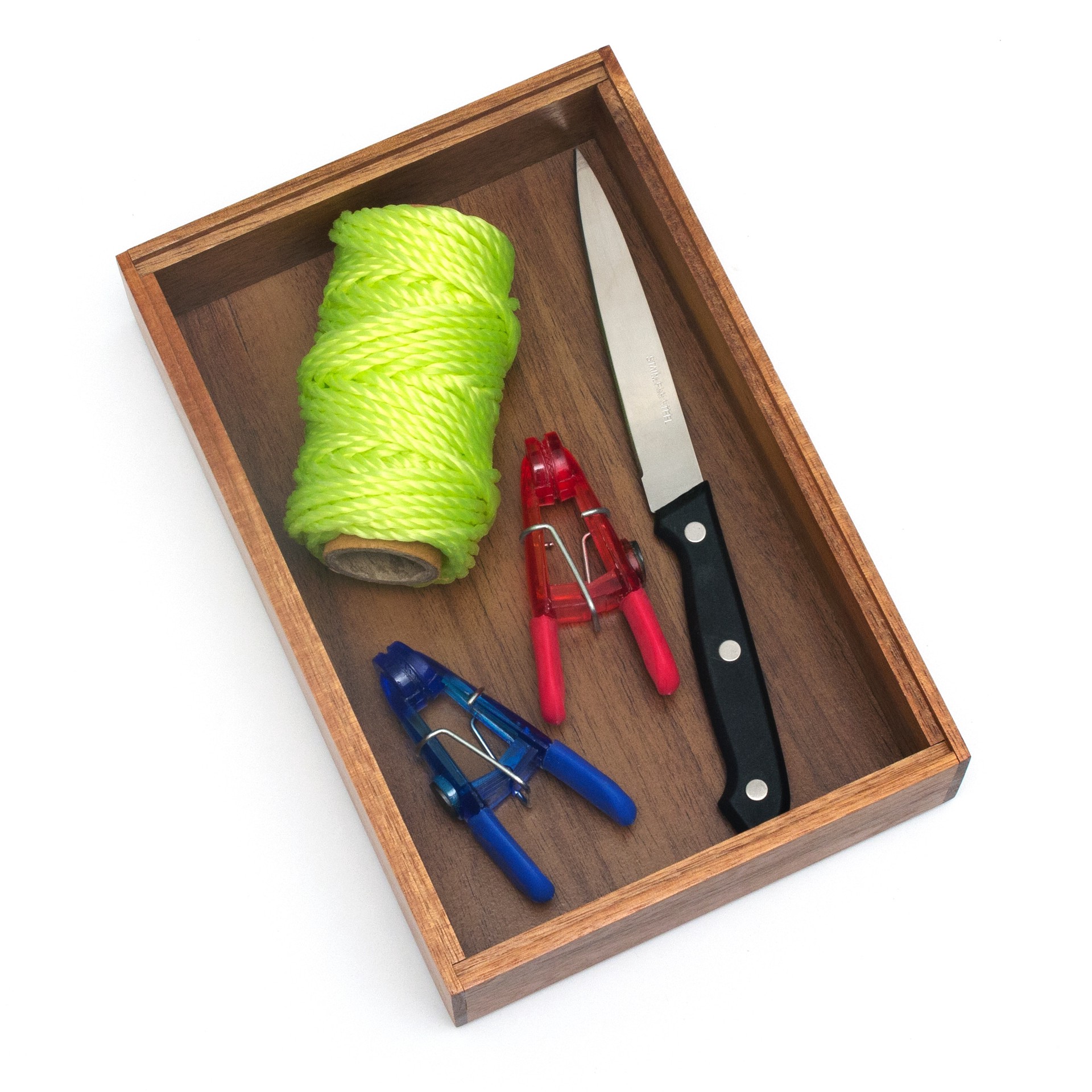 slide 2 of 6, allen + roth 9-in x 6-in Brown Acacia Wood Stackable Drawer Organizer, 1 ct