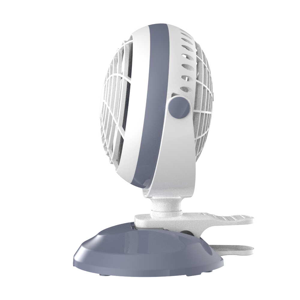 slide 5 of 6, Utilitech 6-in 5 -Volt 2 -Speed Indoor Gray and white Desk Fan, 1 ct