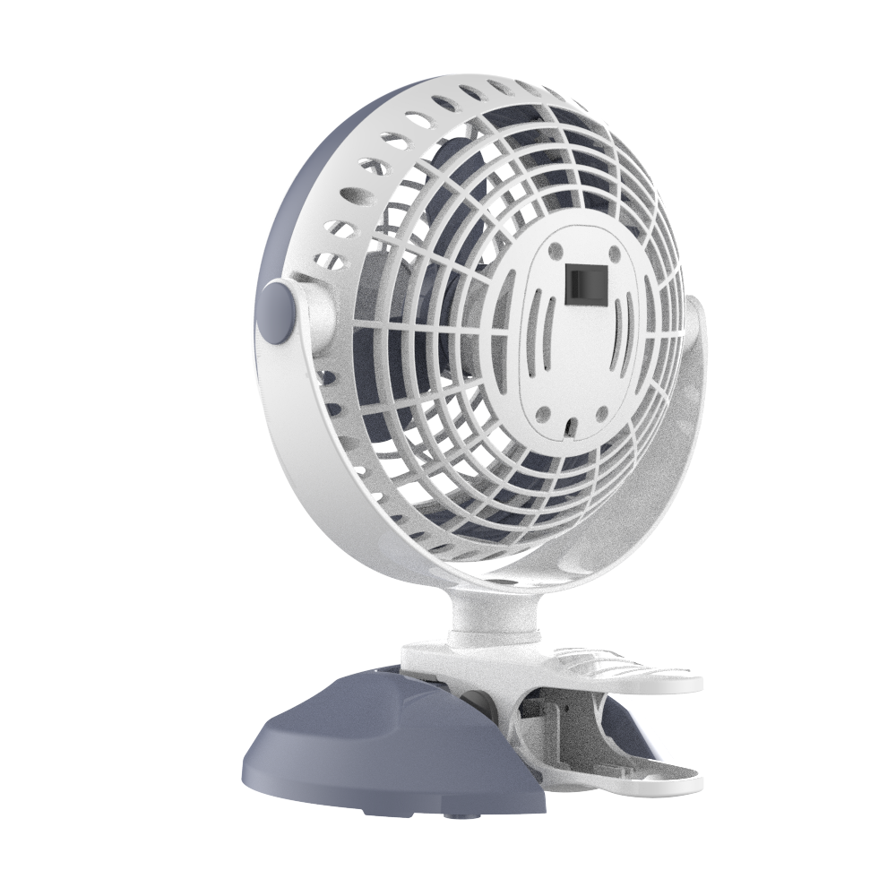 slide 6 of 6, Utilitech 6-in 5 -Volt 2 -Speed Indoor Gray and white Desk Fan, 1 ct