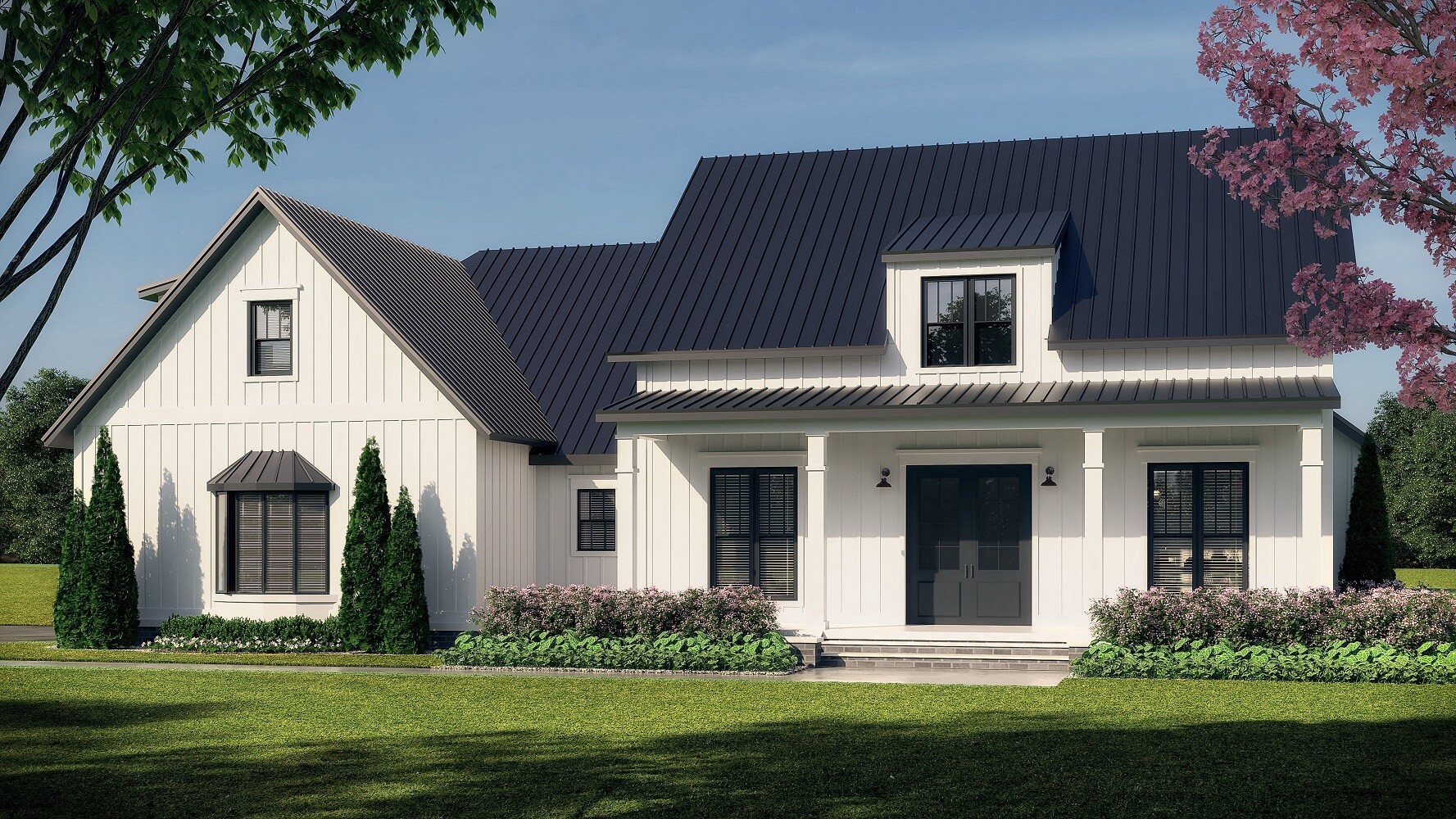 slide 4 of 6, RELIABILT 3201 Series 31-1/2-in x 53-1/2-in Black Exterior White Interior Vinyl New construction Double Hung Window Low-E argon Double Pane Glass with Grids (Half Screen Included), 1 ct