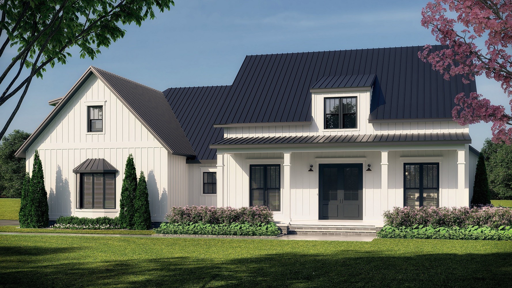 slide 5 of 6, RELIABILT 3201 Series 35-1/2-in x 37-1/2-in Black Exterior White Interior Vinyl New construction Double Hung Window Low-E argon Double Pane Glass (Half Screen Included), 1 ct