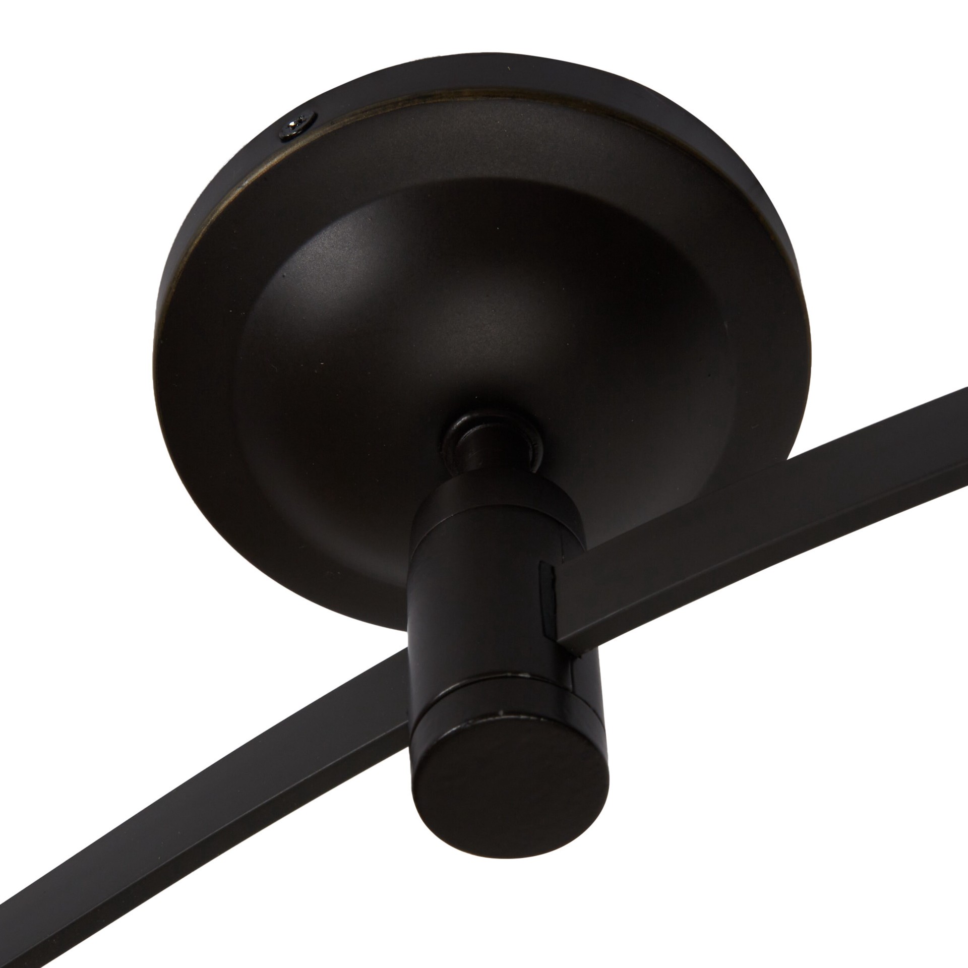 slide 3 of 6, allen + roth 99.6-in 6 -Light Bronze dimmable Integrated Modern/contemporary Flexible Track Lighting Kit with Round Steel/bronze Pivoting Heads, 1 ct