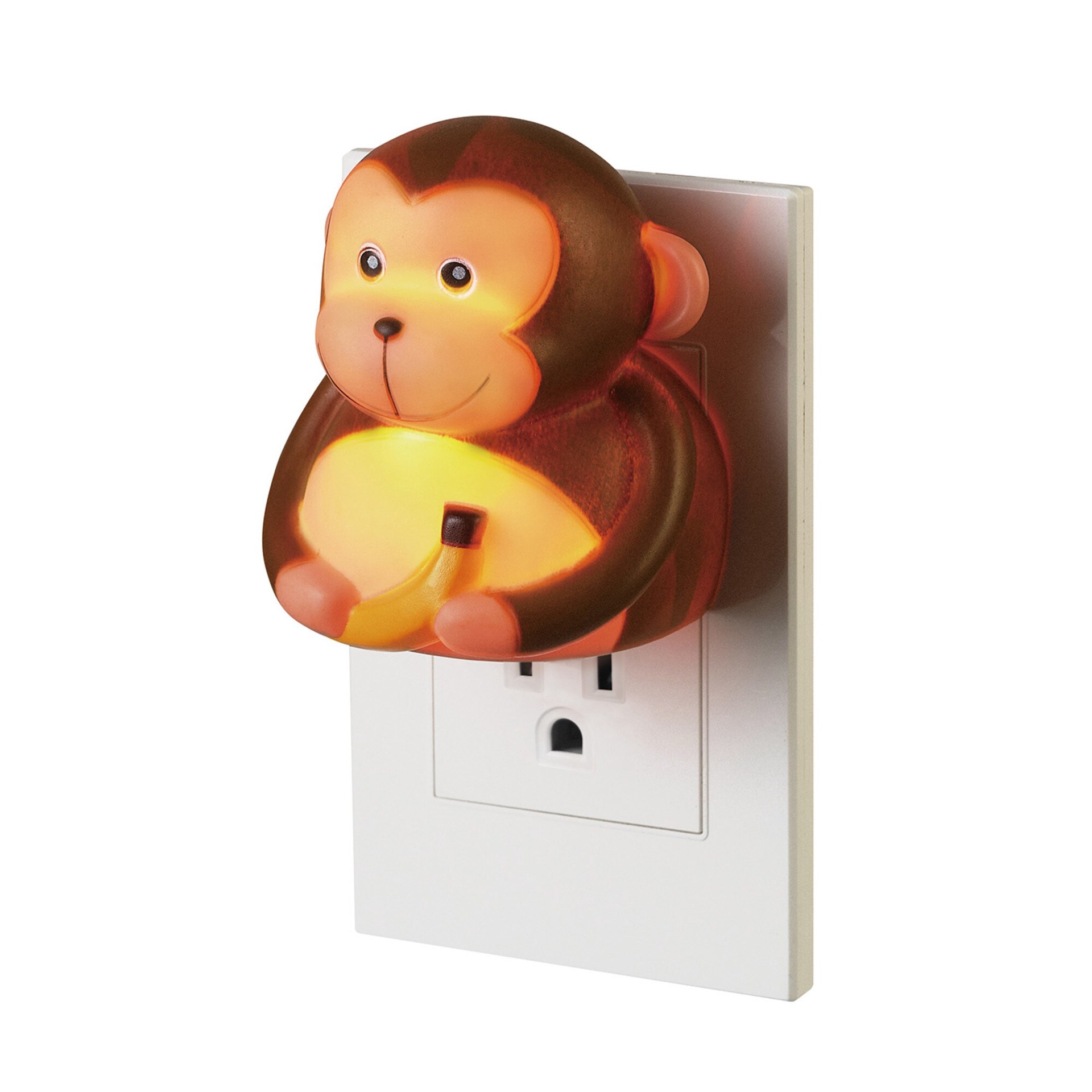 slide 4 of 6, Globe Electric Brown LED Auto On/Off Night Light, 1 ct