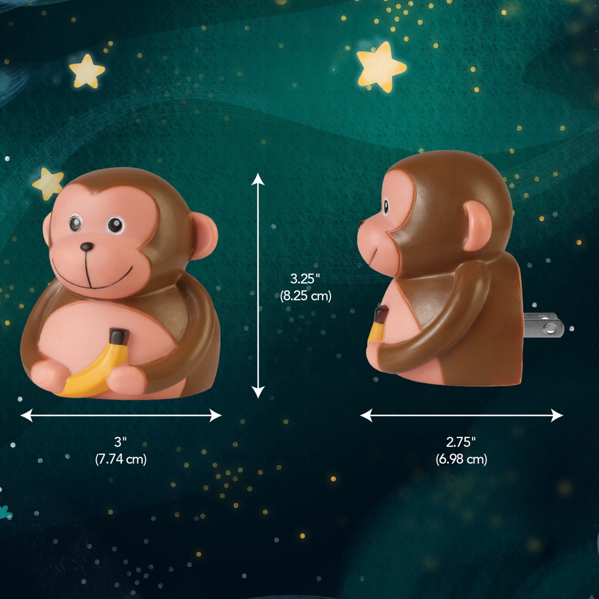 slide 6 of 6, Globe Electric Brown LED Auto On/Off Night Light, 1 ct