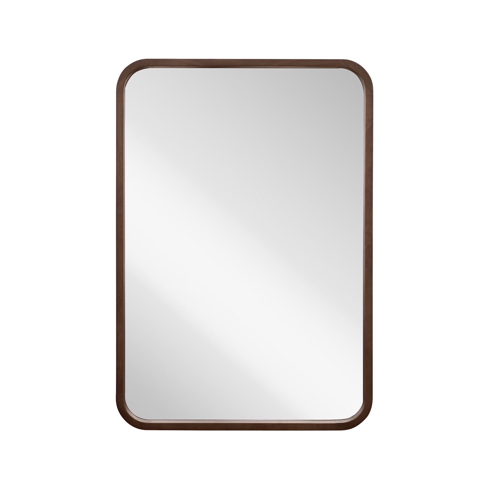 slide 2 of 5, allen + roth 24-in W x 35.0-in H Rectangle Light Brown Polished Wall Mirror, 1 ct