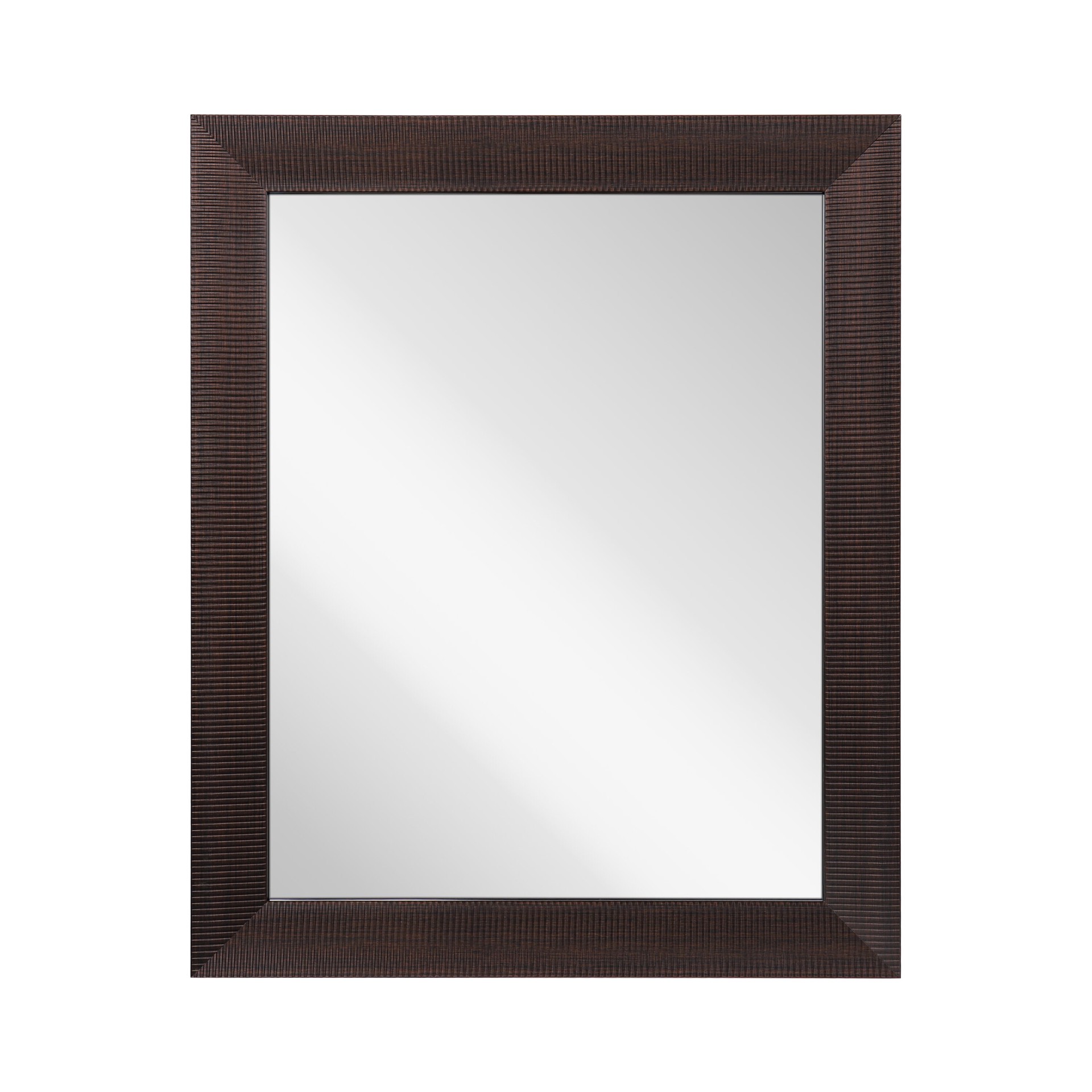 slide 2 of 5, allen + roth 28-in W x 34.0-in H Rectangle Bronze Polished Wall Mirror, 1 ct