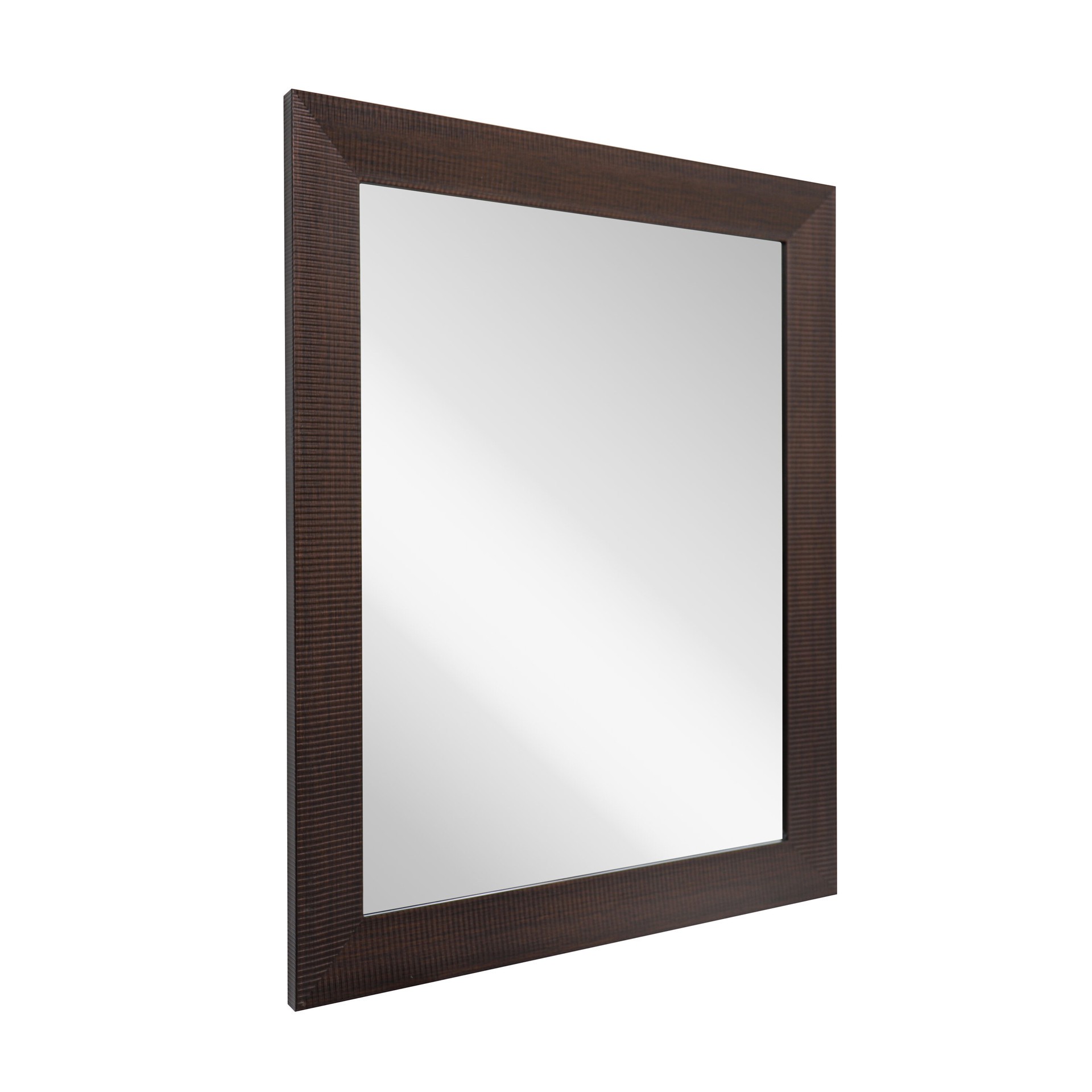 slide 3 of 5, allen + roth 28-in W x 34.0-in H Rectangle Bronze Polished Wall Mirror, 1 ct