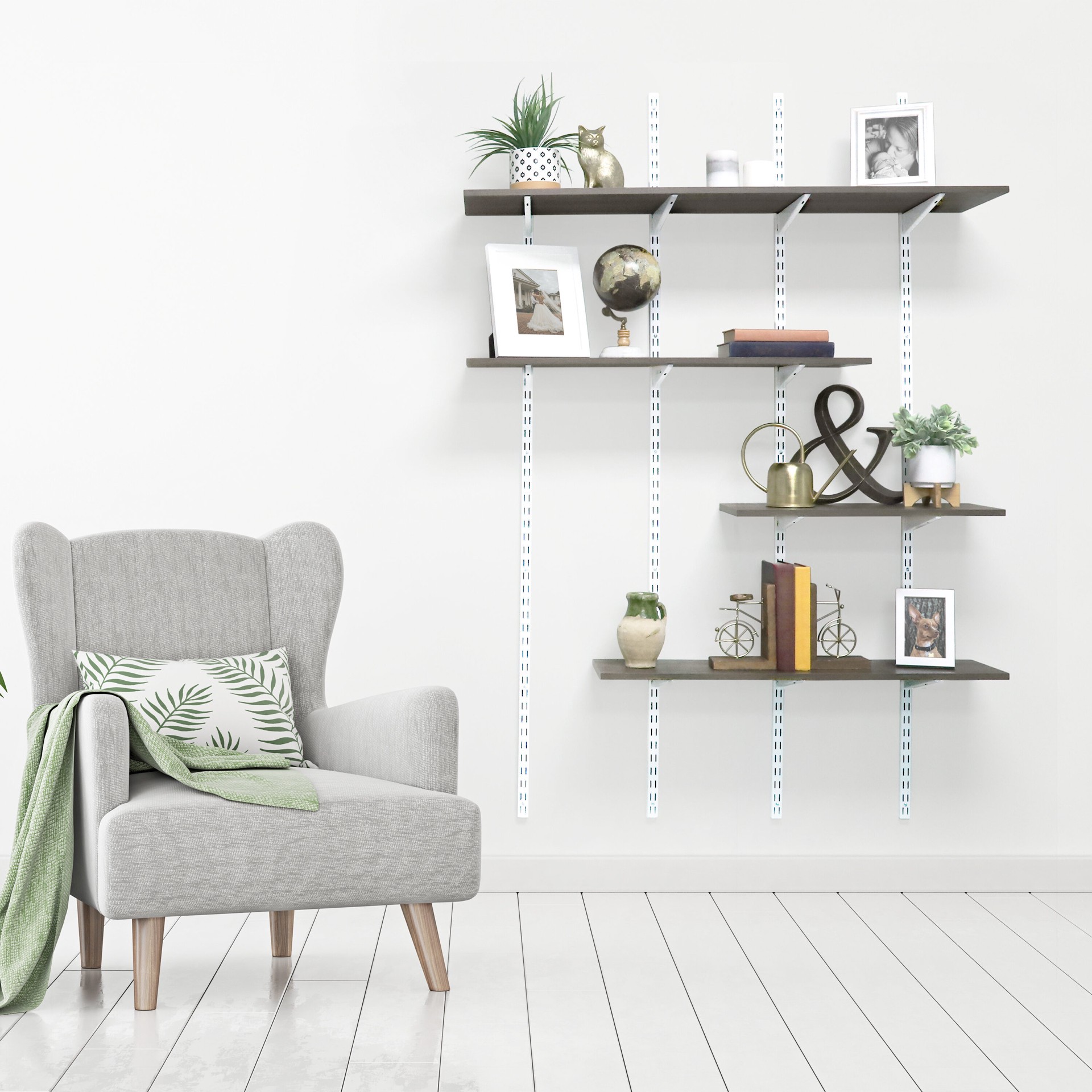 slide 4 of 6, Style Selections 47.6-in L x 11.7-in D x 0.6-in H Black Rectangular Shelf Board, 1 ct