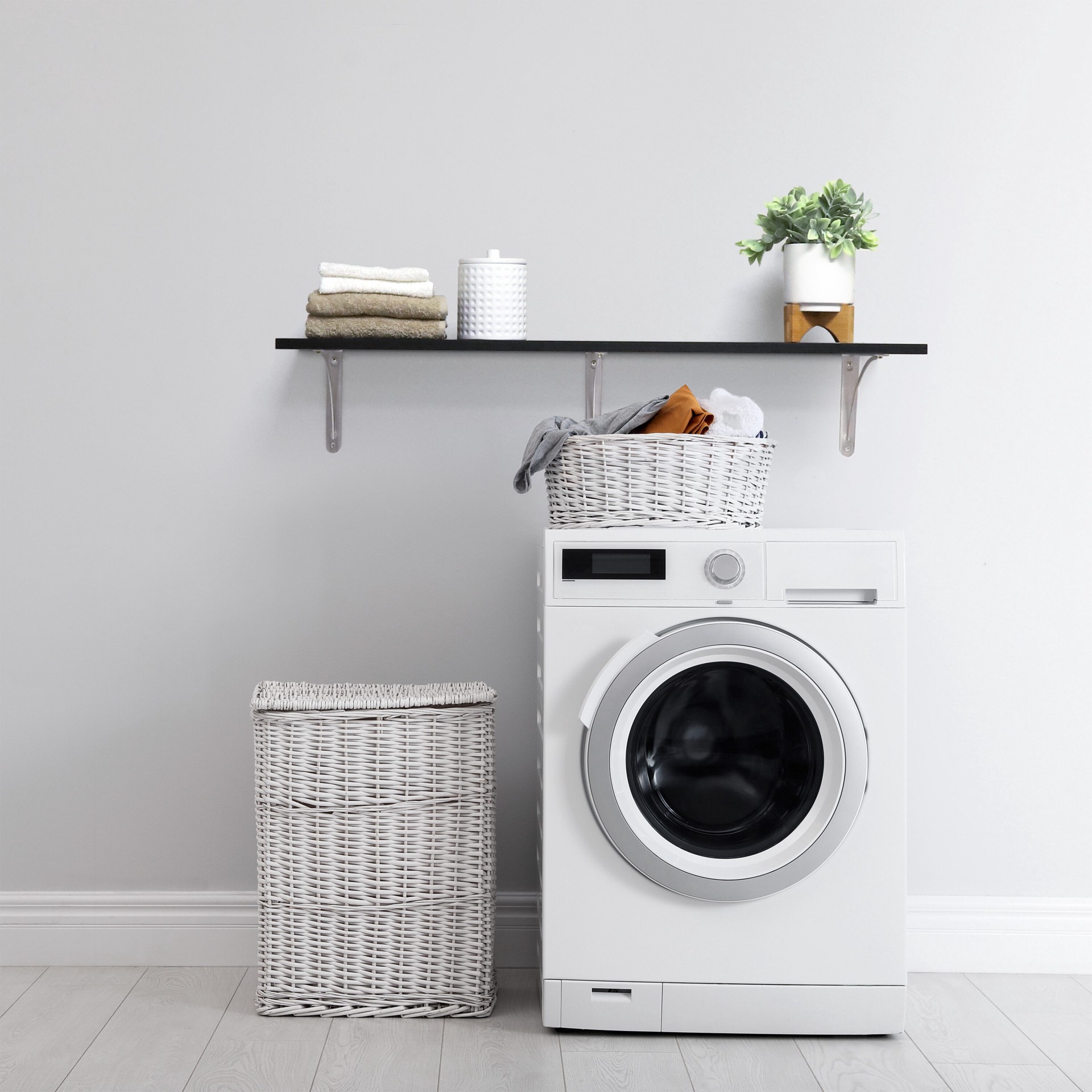 slide 5 of 6, Style Selections 47.6-in L x 11.7-in D x 0.6-in H Black Rectangular Shelf Board, 1 ct