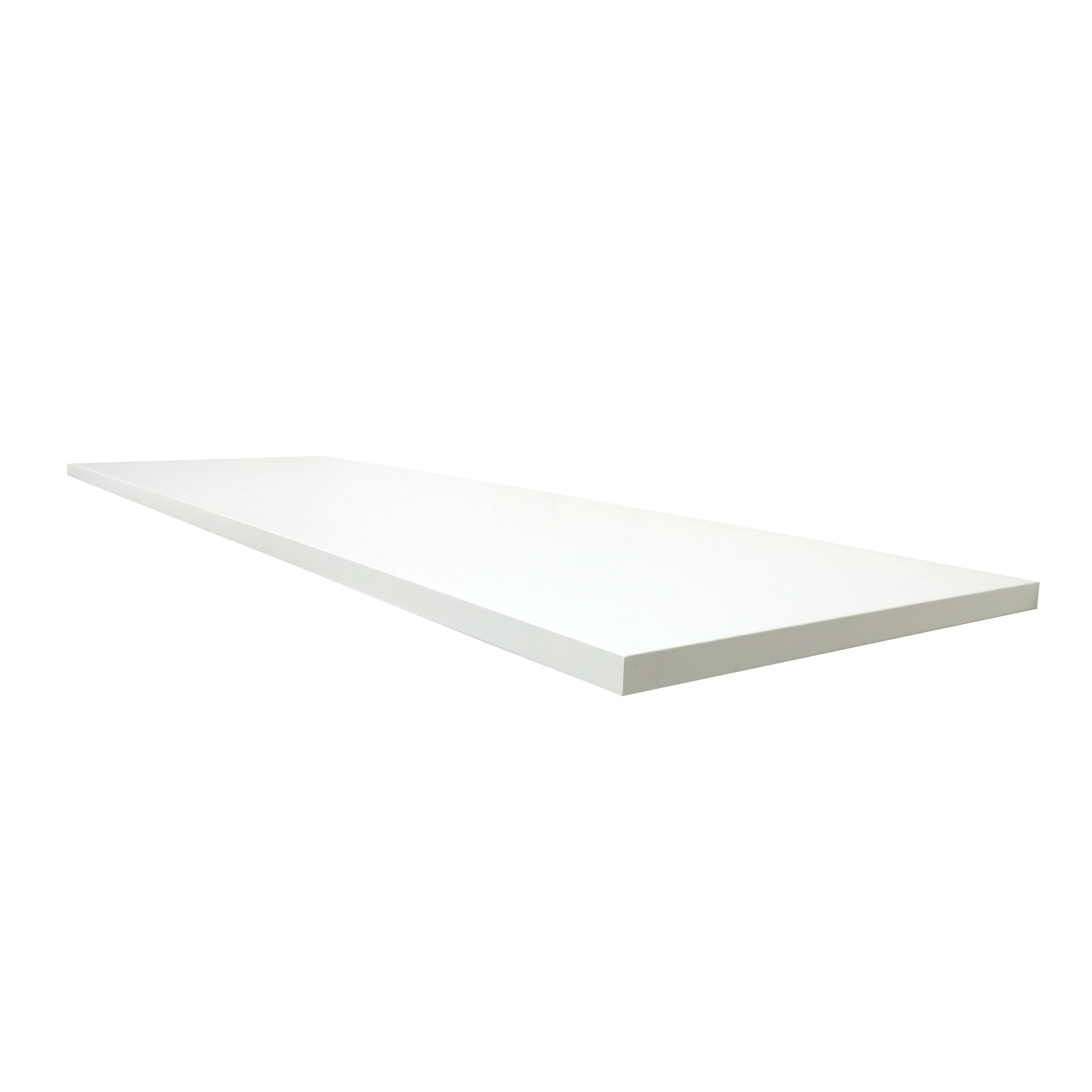 slide 2 of 6, Style Selections 23.6-in L x 9.8-in D x 0.6-in H White Rectangular Shelf Board, 1 ct