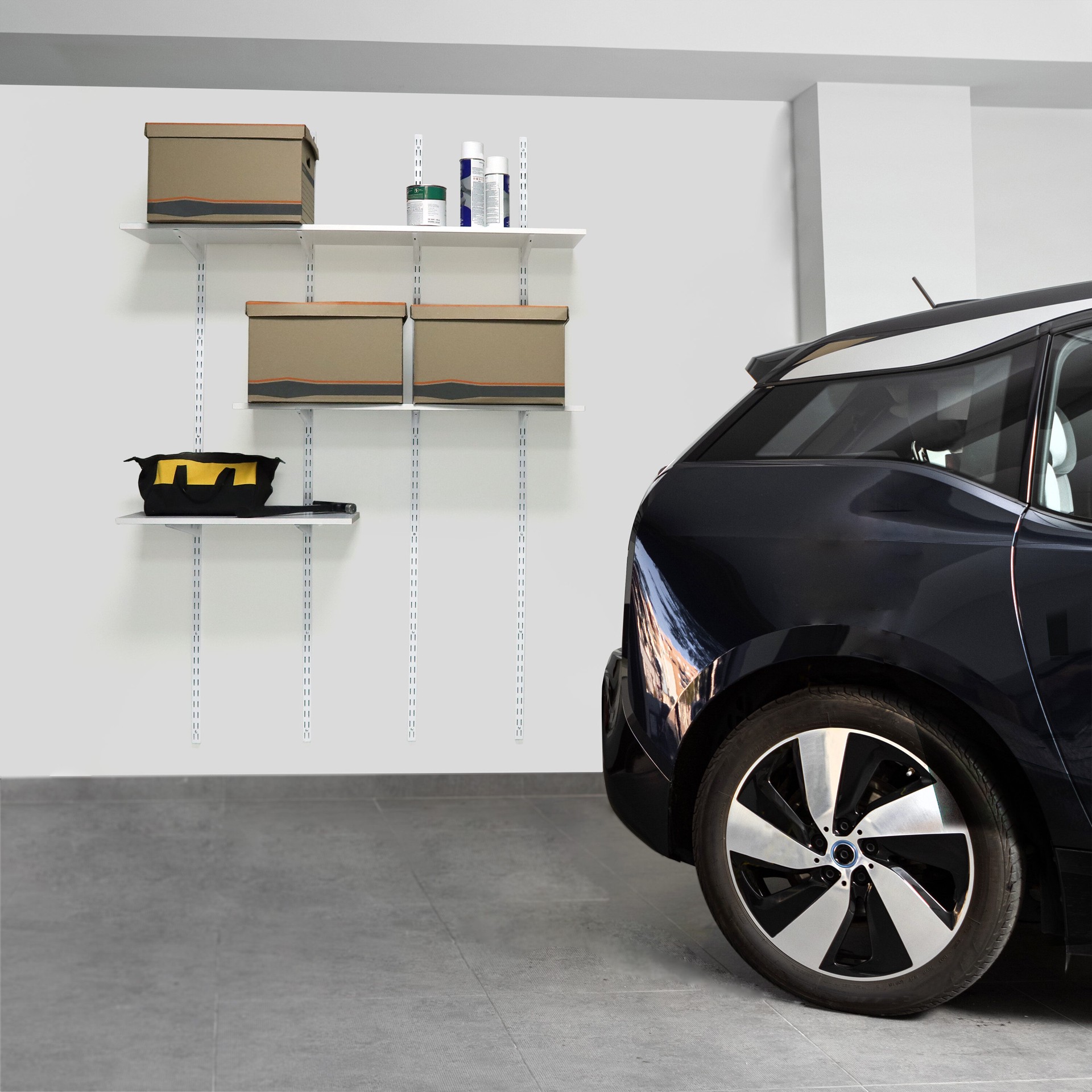 slide 5 of 6, Style Selections 23.6-in L x 9.8-in D x 0.6-in H White Rectangular Shelf Board, 1 ct