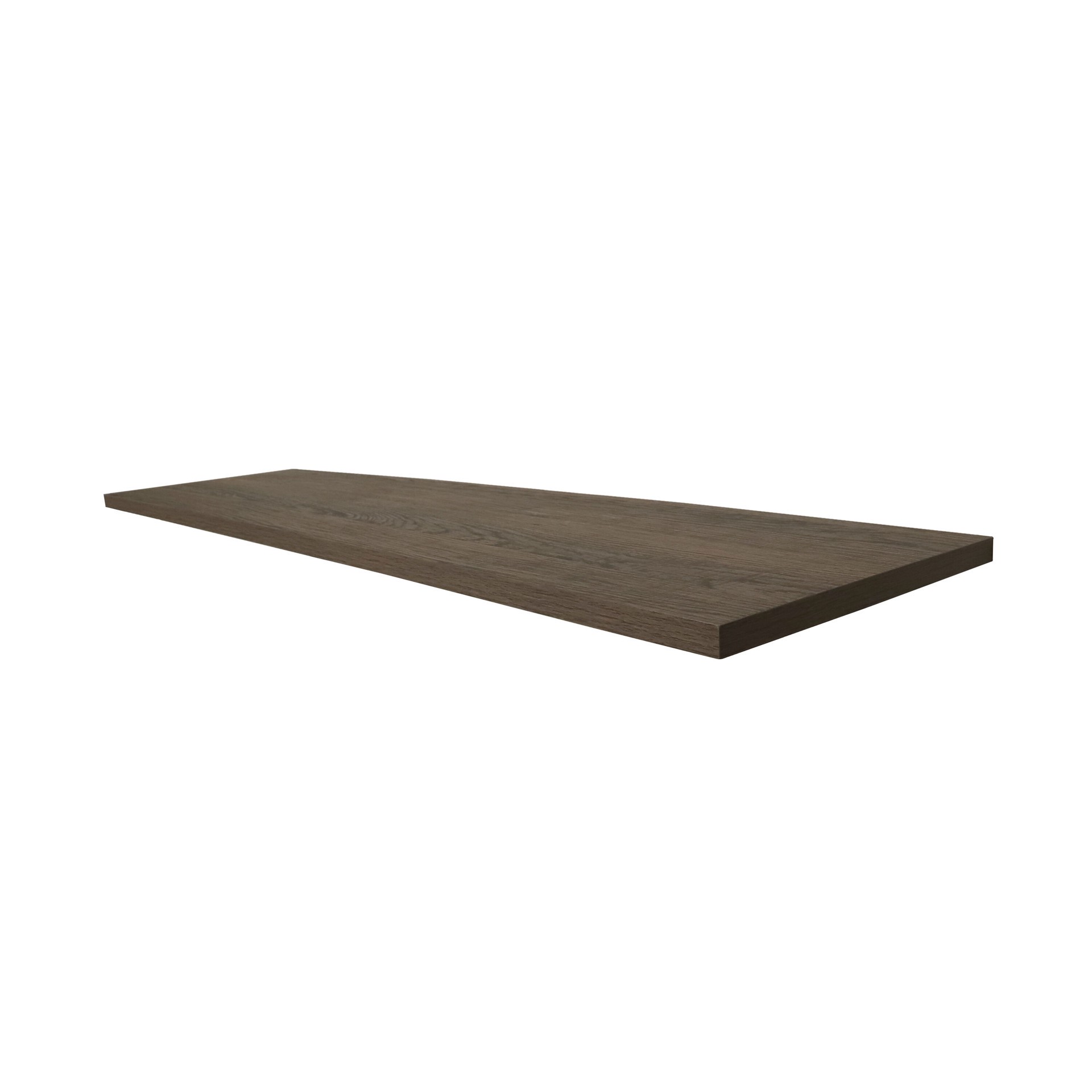 slide 2 of 6, Style Selections 23.6-in L x 9.8-in D x 0.6-in H Dark Wood Rectangular Shelf Board, 1 ct