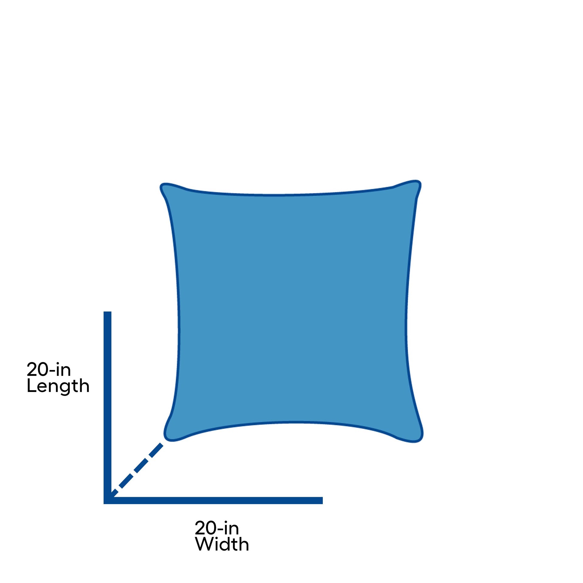 slide 3 of 6, allen + roth 20-in x 20-in Black Square Indoor Decorative Pillow, 1 ct