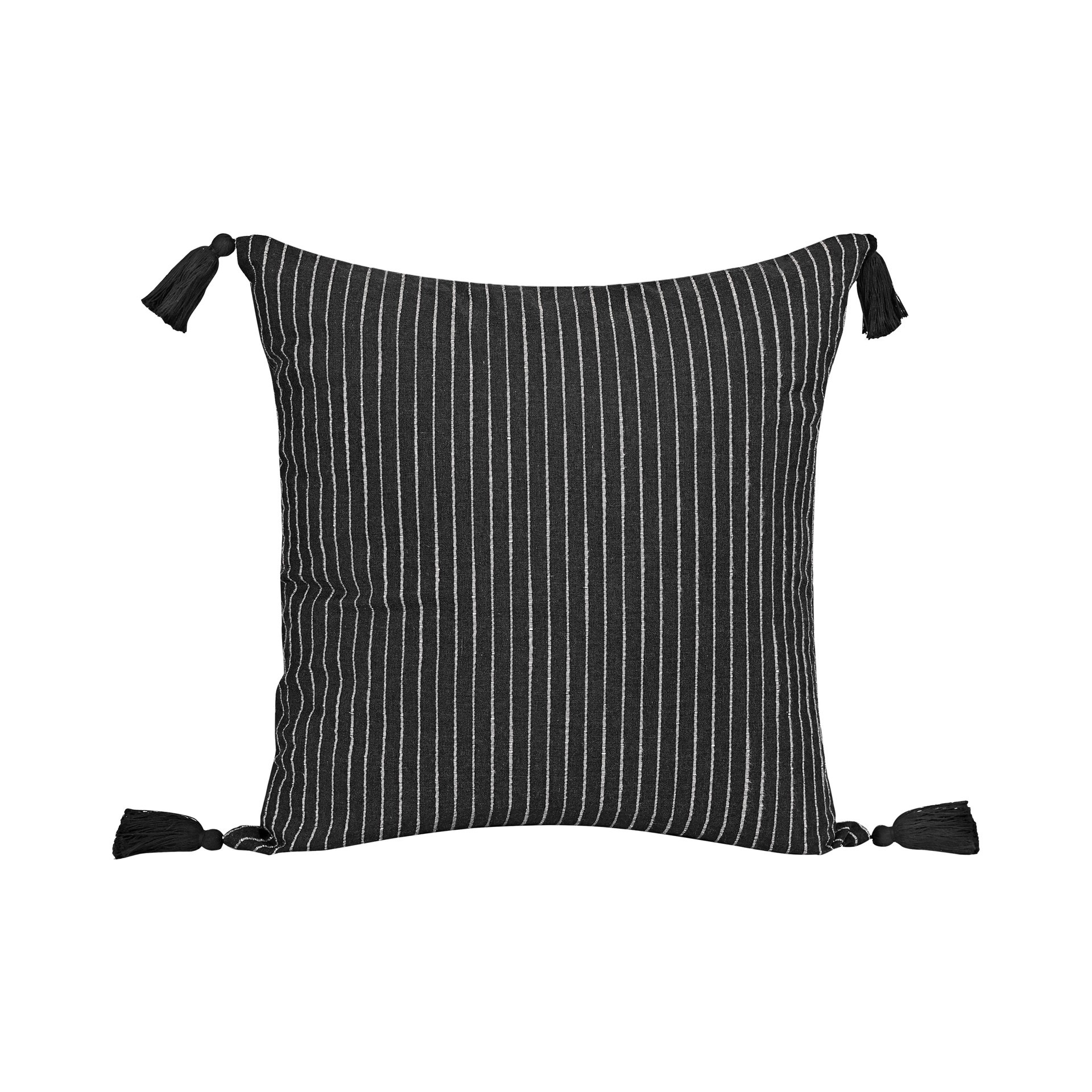 slide 1 of 6, allen + roth 20-in x 20-in Black Square Indoor Decorative Pillow, 1 ct