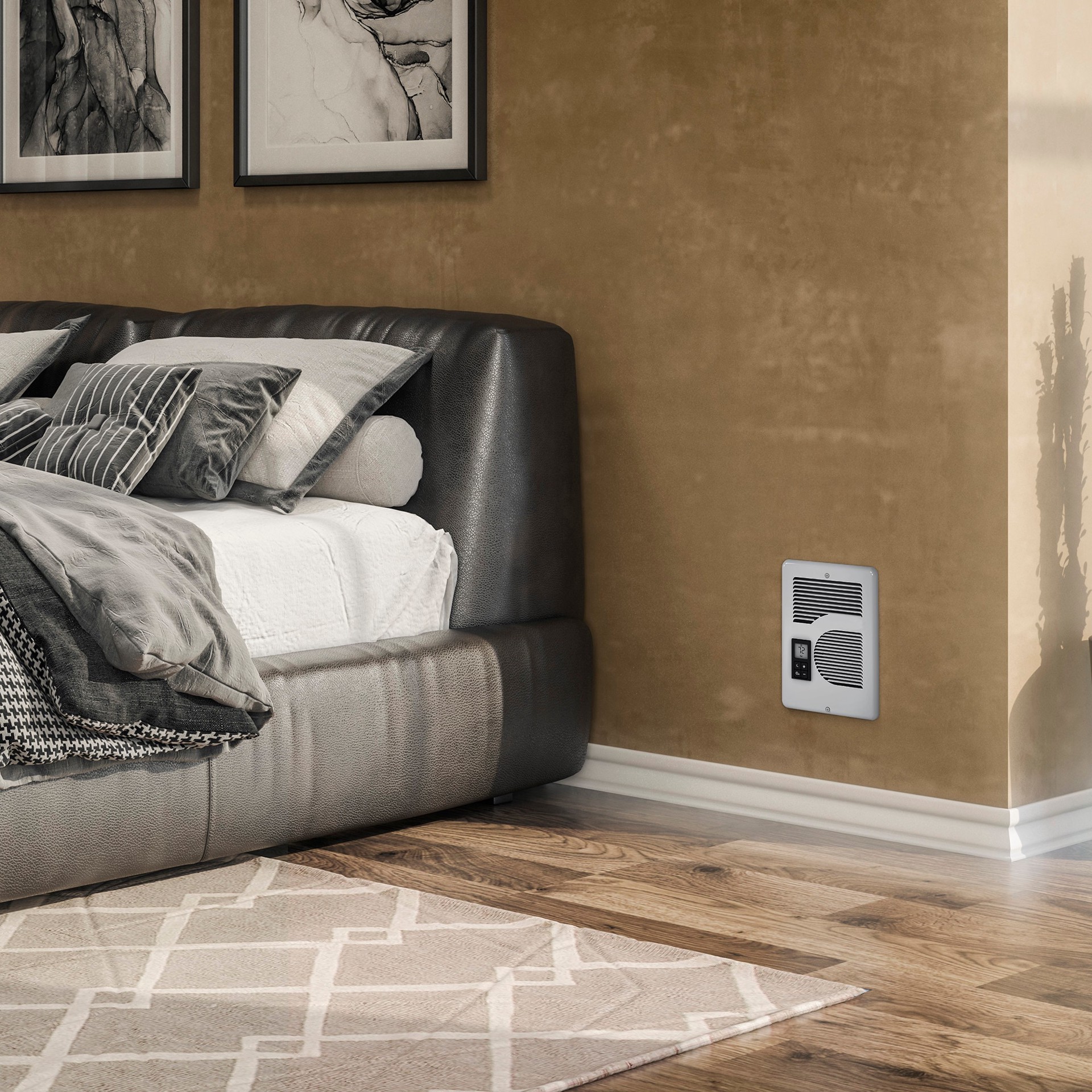 slide 4 of 6, Cadet Register Up to 1500.0-Watt 120 -Volt Heater fan Heater ( 4.0-in L x 7.375-in H Grille ), 1 ct