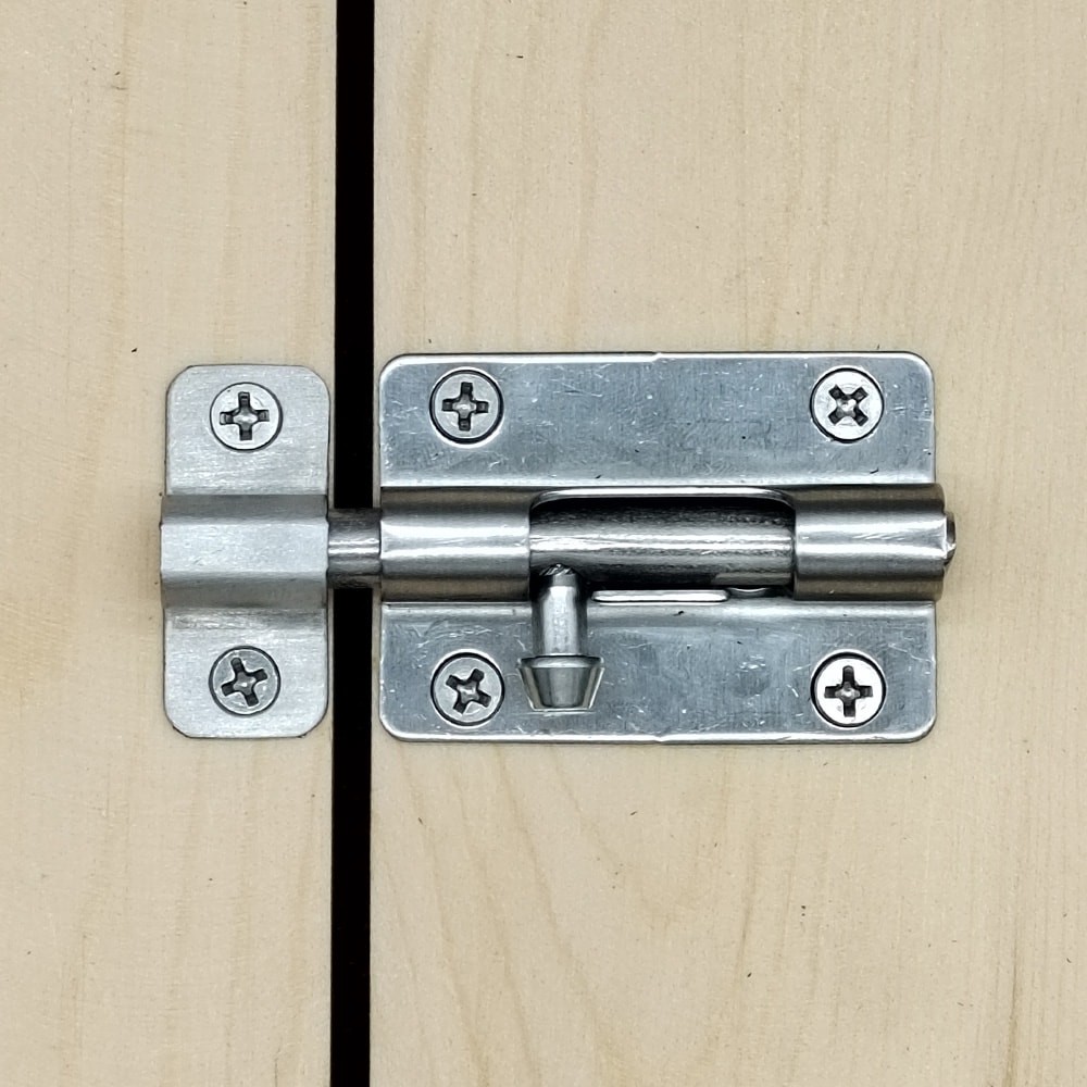 slide 2 of 6, RELIABILT 3-in Stainless steel Stainless steel Barrel Bolt, 1 ct