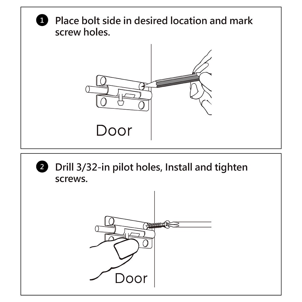 slide 4 of 6, RELIABILT 3-in Stainless steel Stainless steel Barrel Bolt, 1 ct