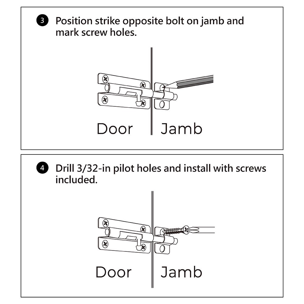 slide 5 of 6, RELIABILT 3-in Stainless steel Stainless steel Barrel Bolt, 1 ct