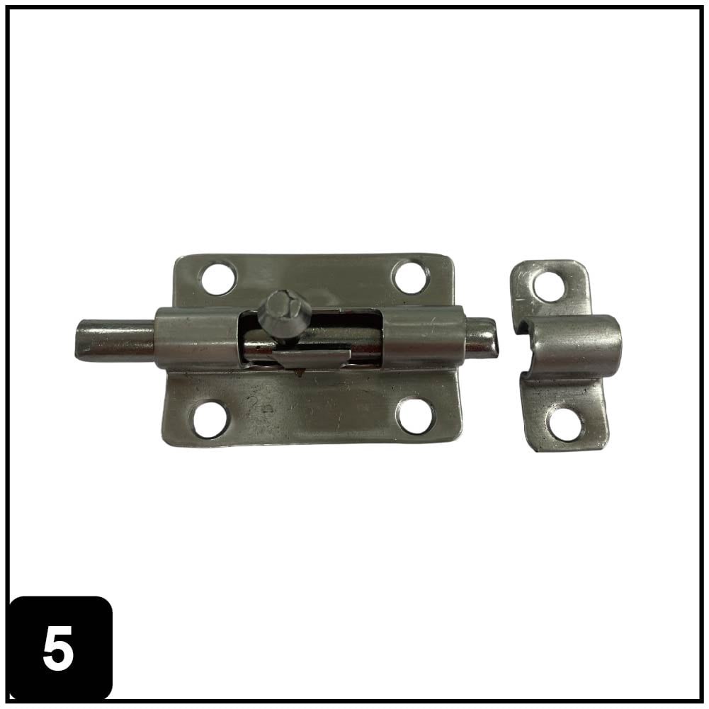 slide 5 of 6, RELIABILT 3-in Stainless steel Stainless steel Barrel Bolt, 1 ct