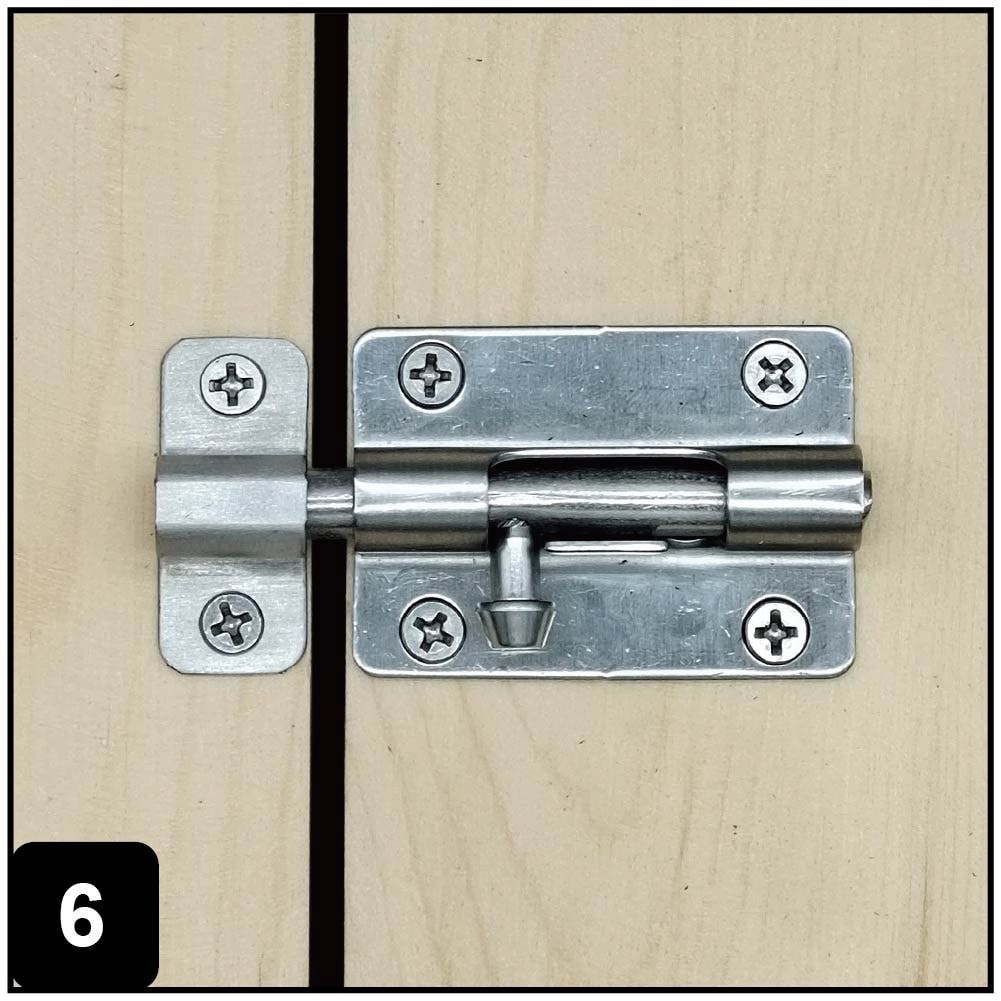 slide 6 of 6, RELIABILT 3-in Stainless steel Stainless steel Barrel Bolt, 1 ct