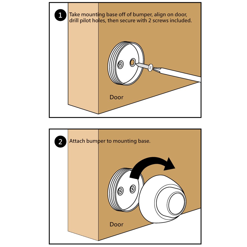 slide 3 of 6, RELIABILT 3-in White Wall protector Door Stop, 1 ct