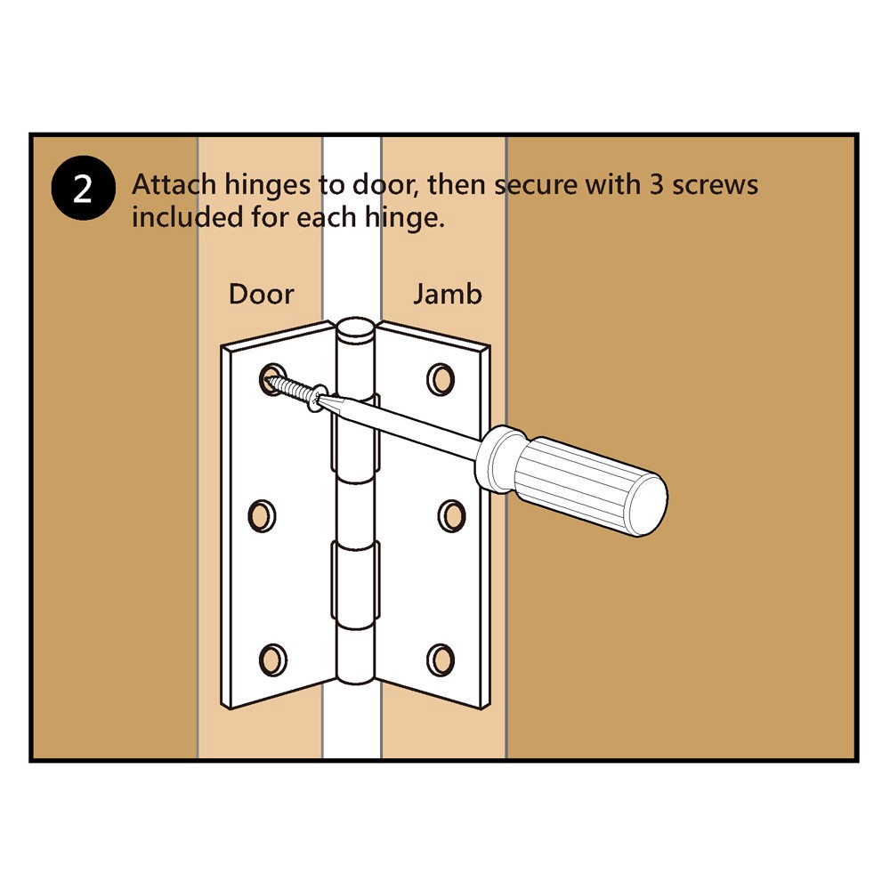 slide 6 of 6, RELIABILT 3-in H Matte Black Mortise Interior/Exterior Door Hinge 2 -Pack, 1 ct