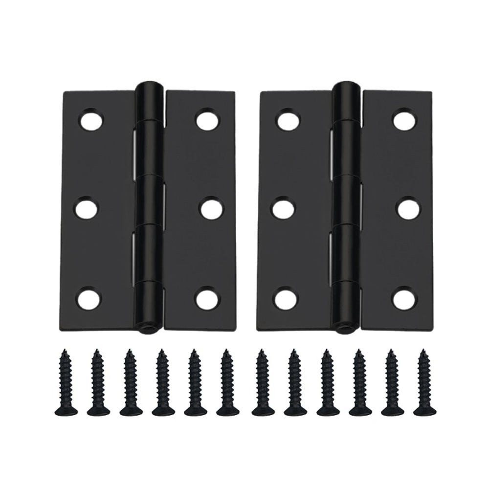 slide 1 of 6, RELIABILT 3-in H Matte Black Mortise Interior/Exterior Door Hinge 2 -Pack, 1 ct