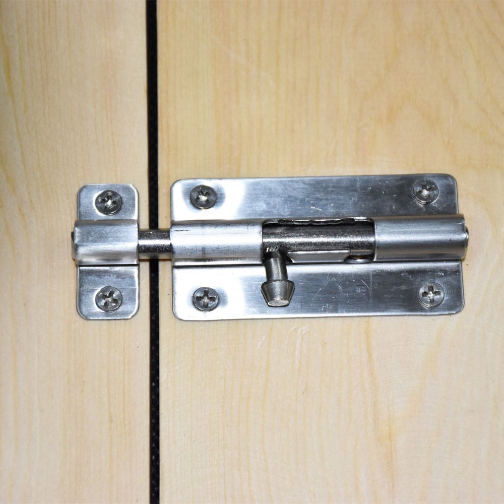 slide 2 of 6, RELIABILT 4-in Stainless steel Stainless steel Barrel Bolt, 1 ct