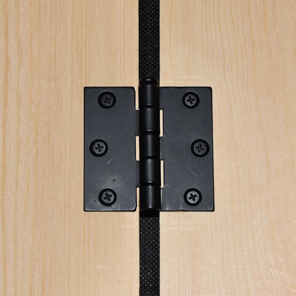 slide 2 of 6, RELIABILT 2-1/2-in H Square Matte Black Mortise Interior/Exterior Door Hinge, 1 ct