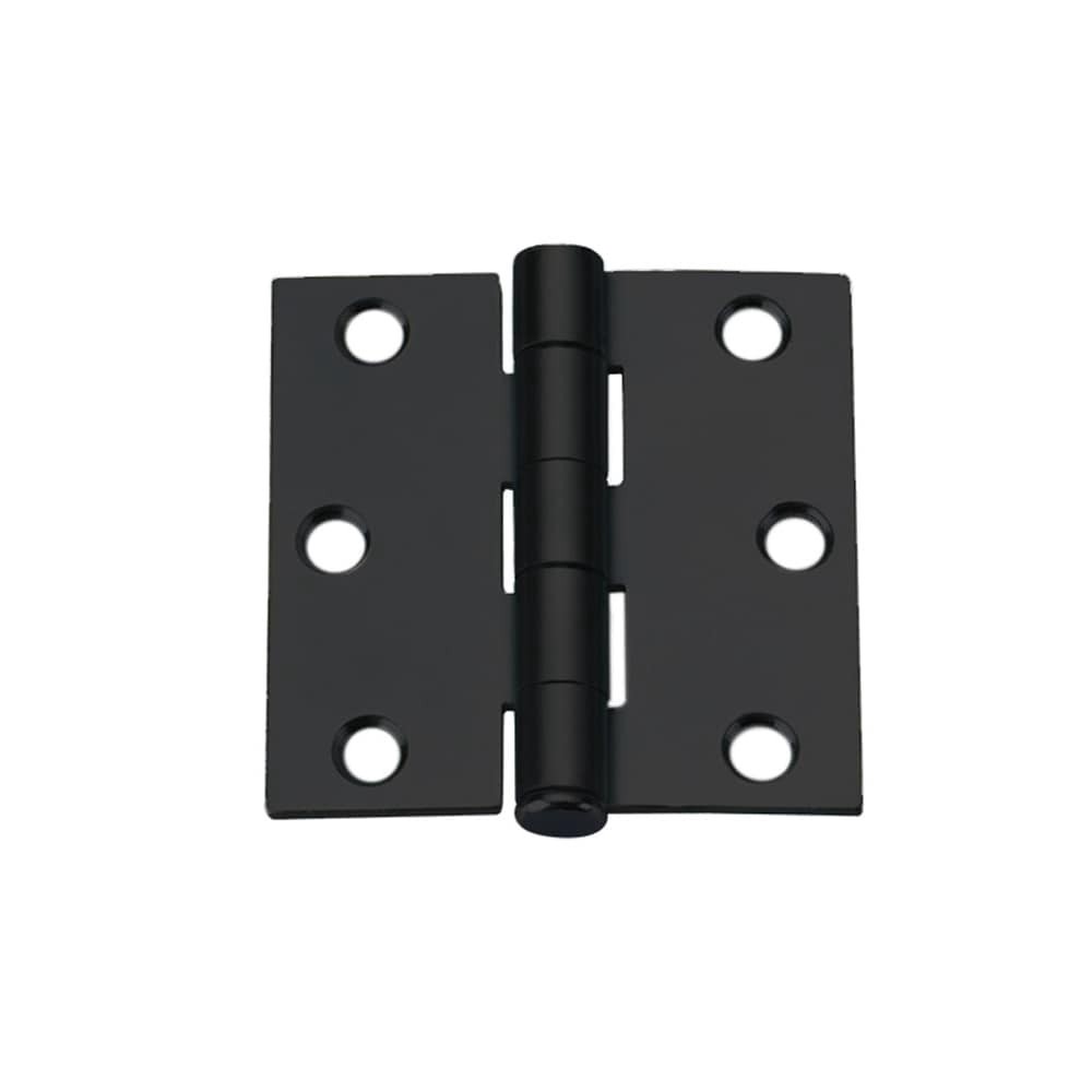 slide 4 of 6, RELIABILT 2-1/2-in H Square Matte Black Mortise Interior/Exterior Door Hinge, 1 ct