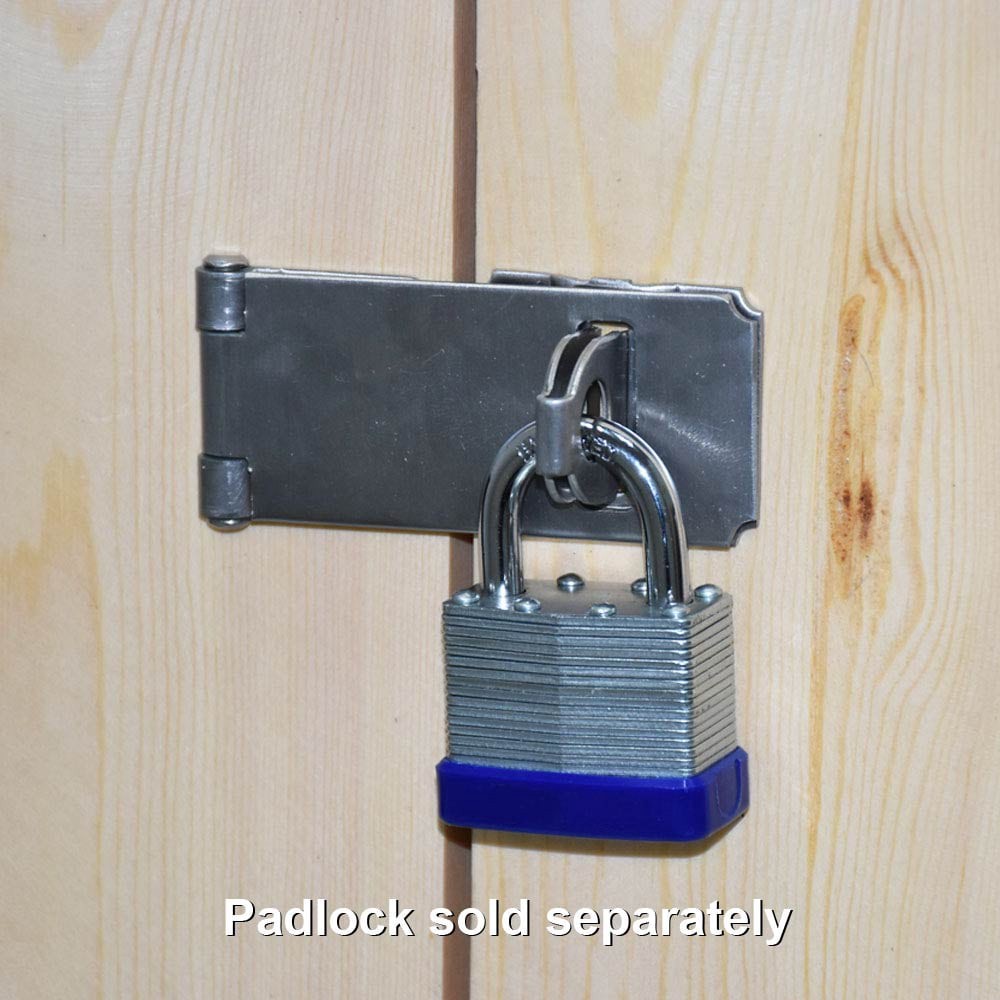 slide 3 of 6, RELIABILT 3-1/2-in Stainless steel Fixed staple hasps, 1 ct