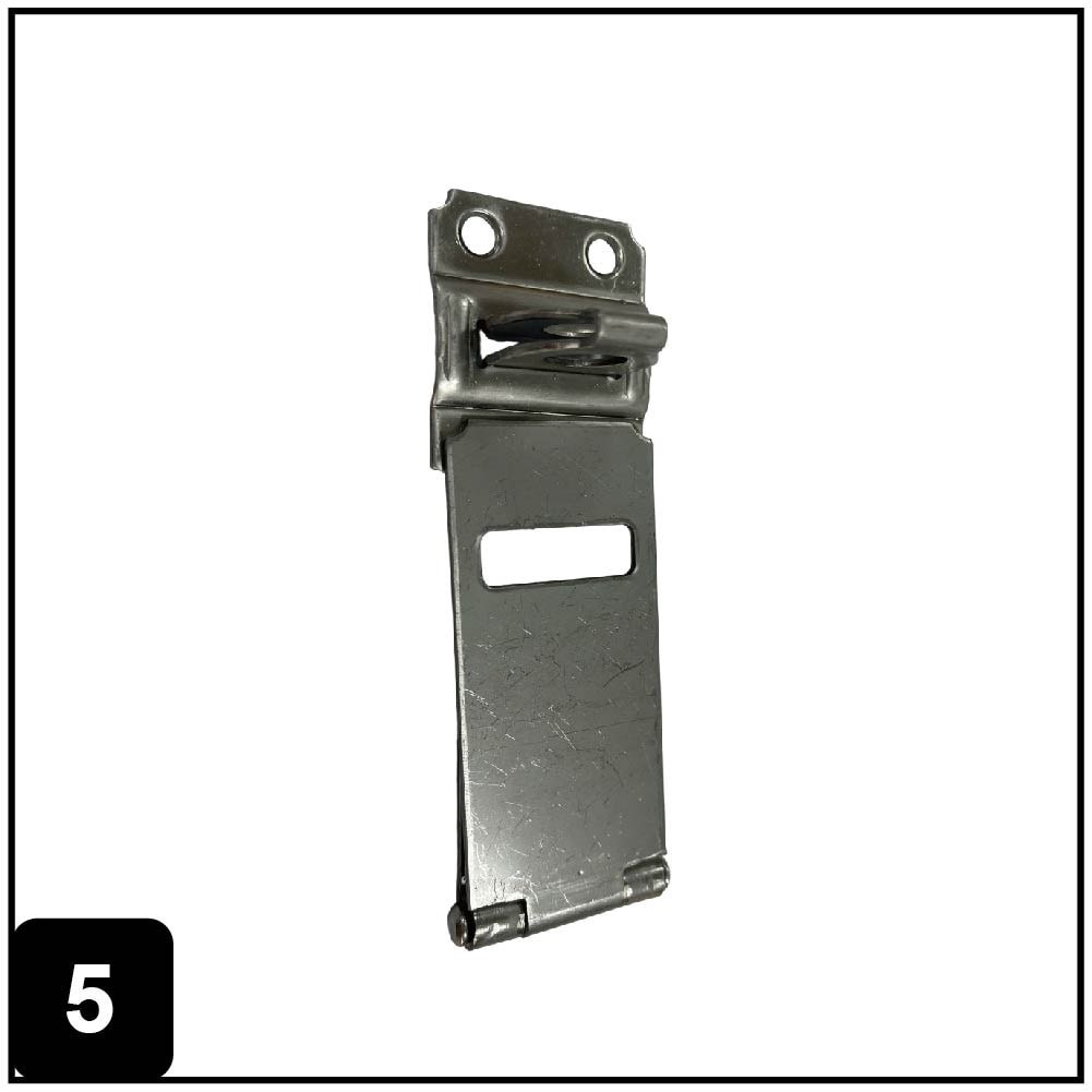 slide 5 of 6, RELIABILT 3-1/2-in Stainless steel Fixed staple hasps, 1 ct
