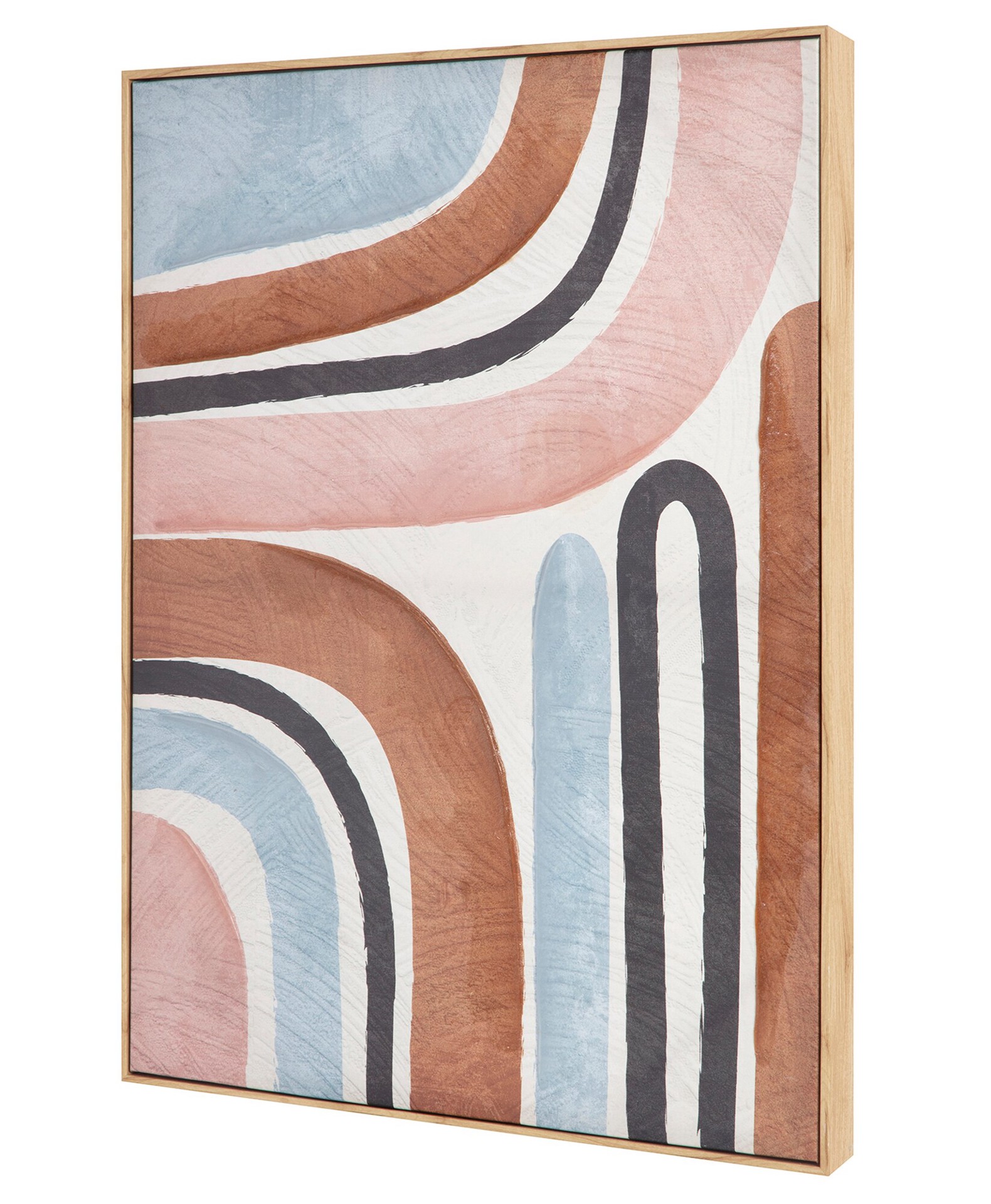 slide 5 of 5, Origin 21 Framed canvas Gold Plastic Framed 33-in H x 24-in W Abstract Canvas Print, 1 ct