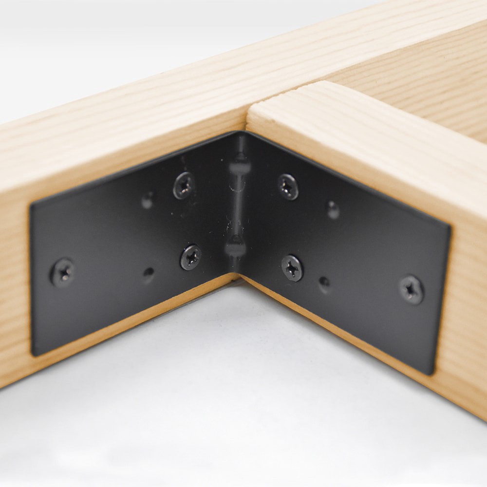 slide 2 of 6, RELIABILT 2.5-in x 1.5-in x 2.5-in 1.8 -Gauge Black Steel Corner brace 2 -Pack, 1 ct