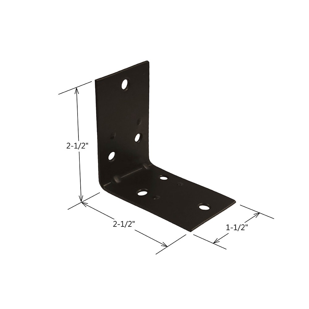 slide 3 of 6, RELIABILT 2.5-in x 1.5-in x 2.5-in 1.8 -Gauge Black Steel Corner brace 2 -Pack, 1 ct