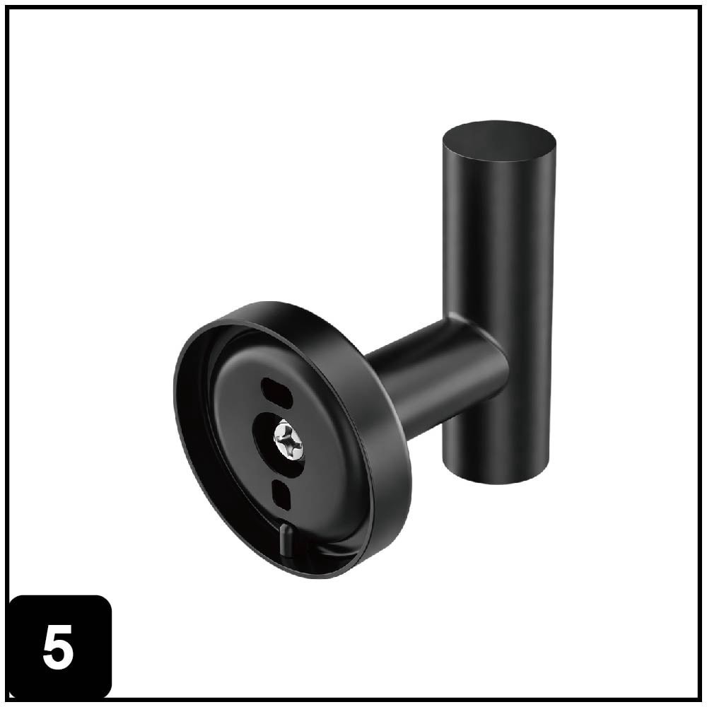 slide 5 of 6, RELIABILT 2.25-in Matte Black Stainless steel Universal hook, 1 ct