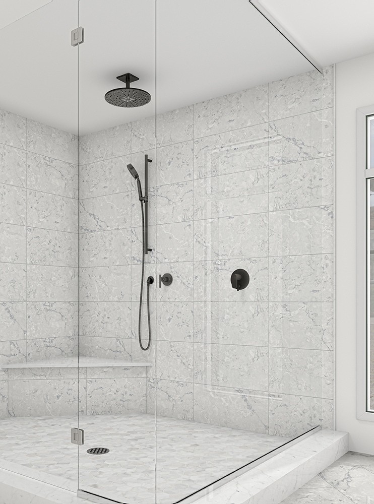 slide 2 of 6, Origin 21 Marina Grey 12-in x 24-in Polished Porcelain Floor and Wall Tile ( 1.937-sq ft Piece ), 1 ct