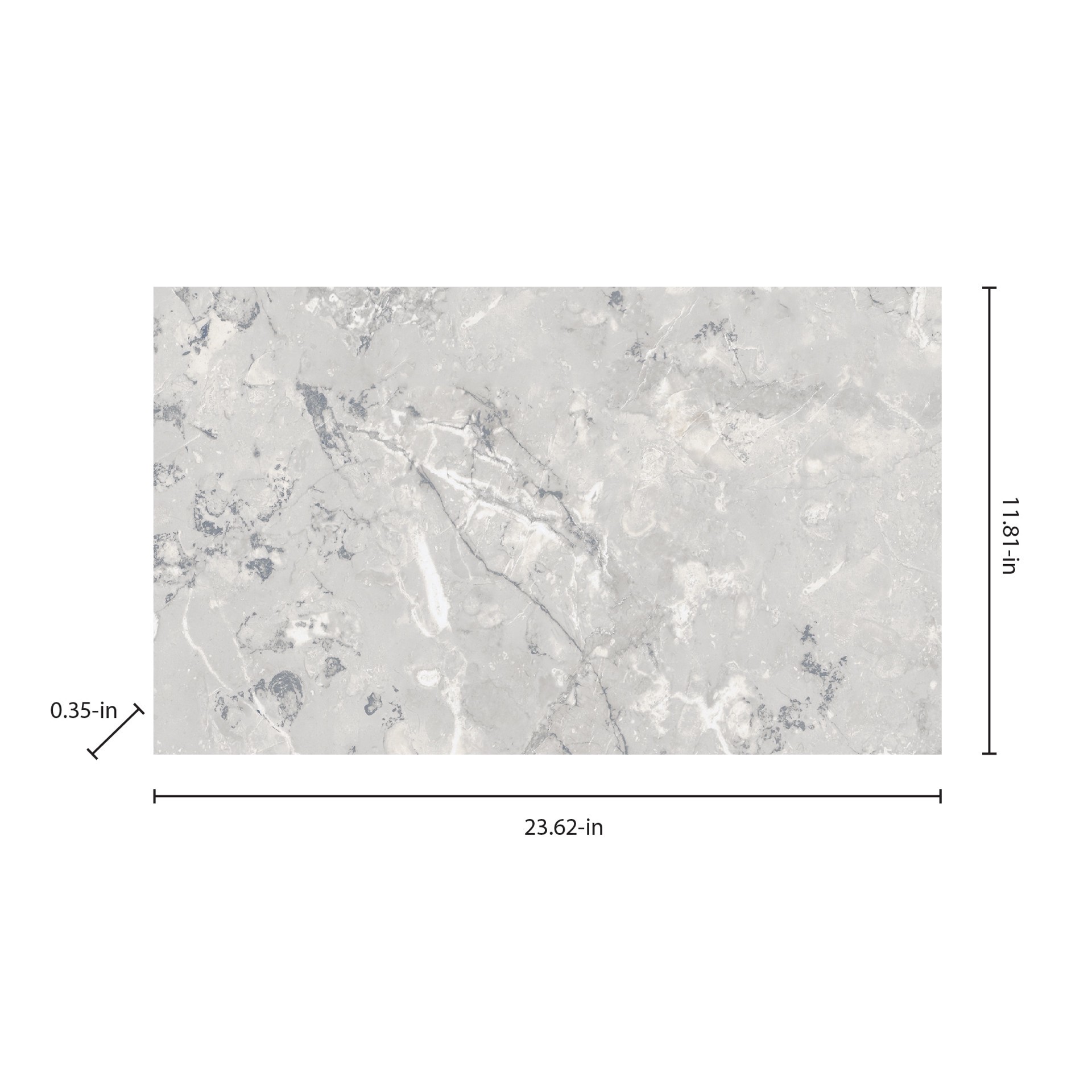 slide 6 of 6, Origin 21 Marina Grey 12-in x 24-in Polished Porcelain Floor and Wall Tile ( 1.937-sq ft Piece ), 1 ct