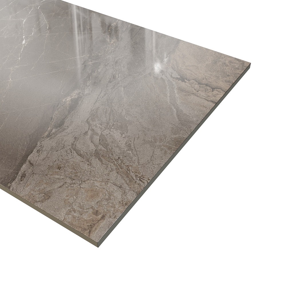 slide 3 of 6, Origin 21 Taupe Agate 12-in x 24-in Polished Porcelain Floor and Wall Tile ( 1.937-sq ft Piece ), 1 ct