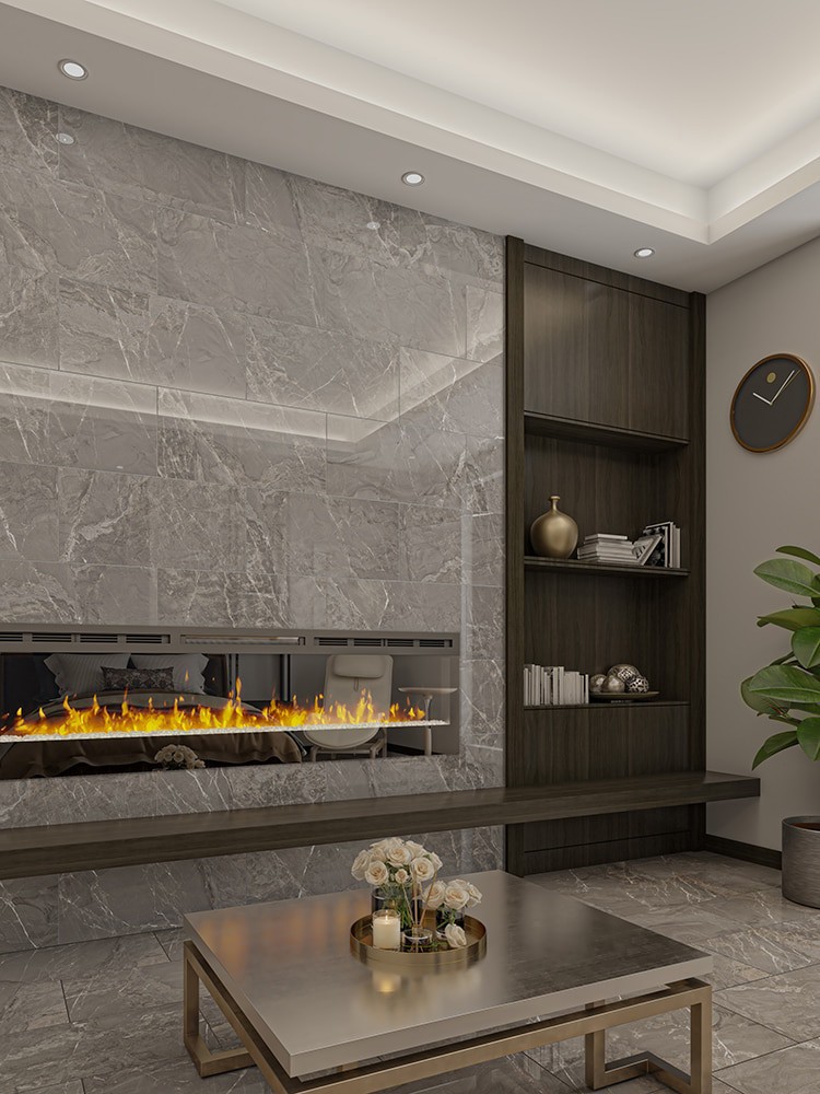 slide 2 of 6, Origin 21 Taupe Agate 12-in x 24-in Polished Porcelain Floor and Wall Tile ( 1.937-sq ft Piece ), 1 ct