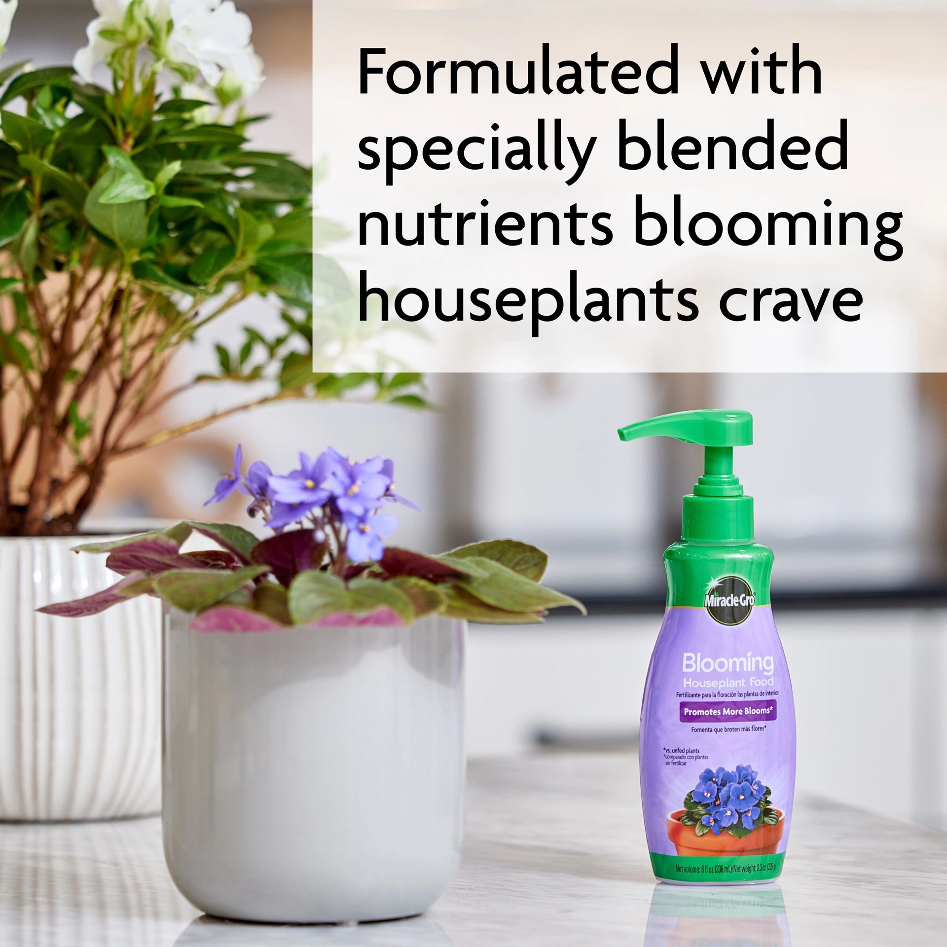 slide 2 of 6, Miracle-Gro Blooming Houseplant Food 8-fl oz 0.5-1-0.5 Flower Liquid Plant Food, 1 ct